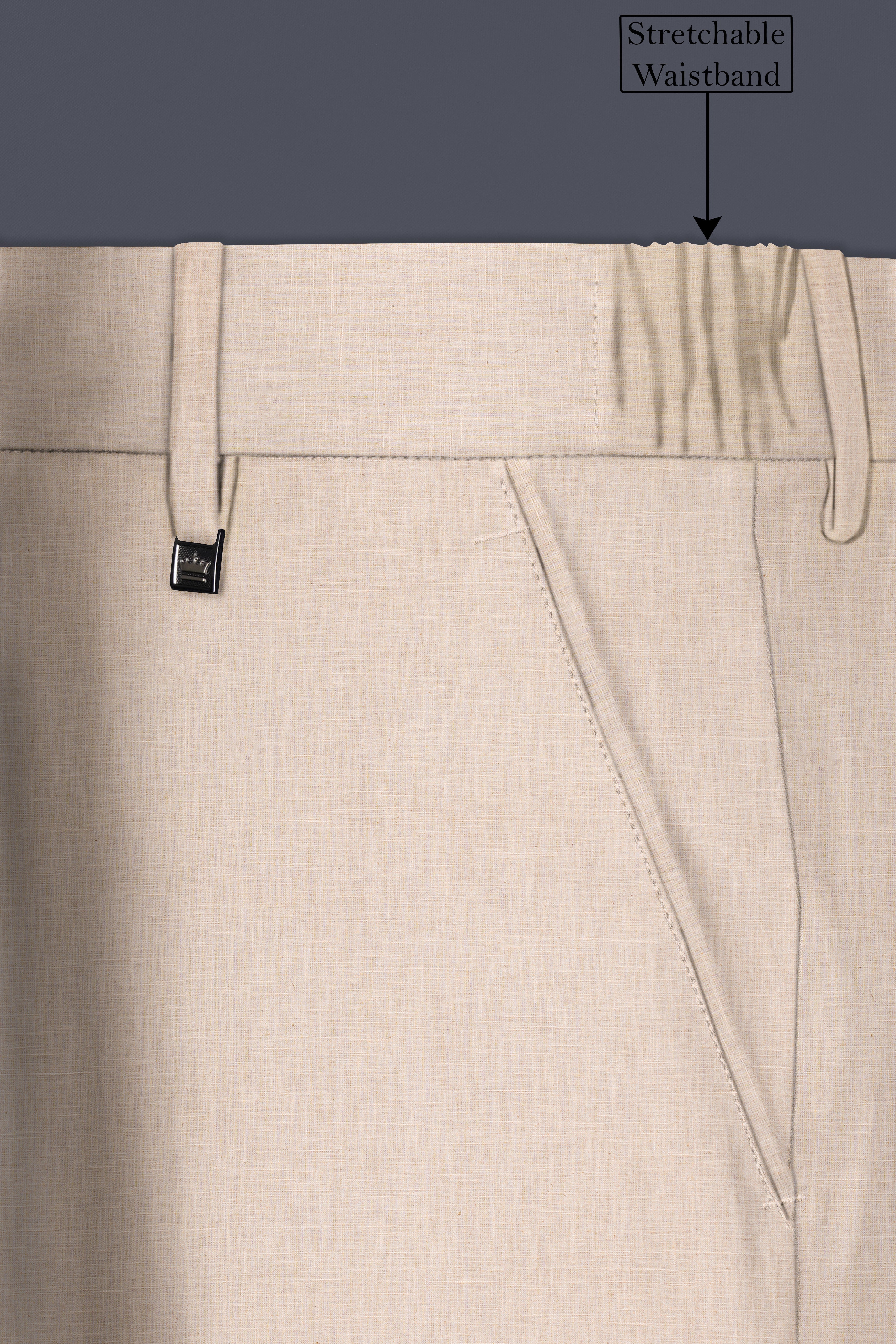 Cashmere Beige Premium Linen Double Breasted Sports Suit