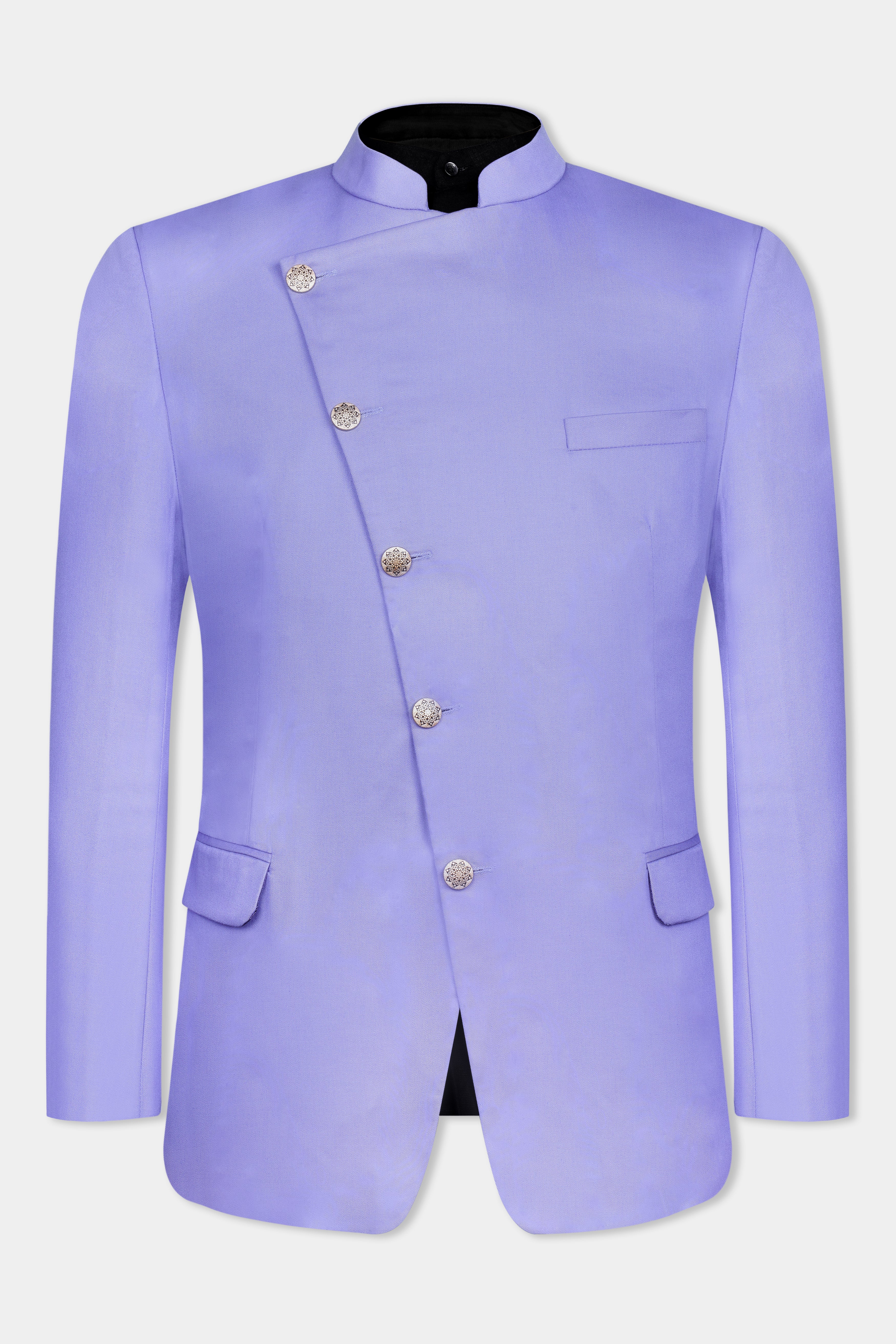 Chetwode Purple Cross Buttoned Premium Cotton Bandhgala Suit ST3049-CBG-36, ST3049-CBG-38, ST3049-CBG-40, ST3049-CBG-42, ST3049-CBG-44, ST3049-CBG-46, ST3049-CBG-48, ST3049-CBG-50, ST3049-CBG-52, ST3049-CBG-54, ST3049-CBG-56, ST3049-CBG-58, ST3049-CBG-60