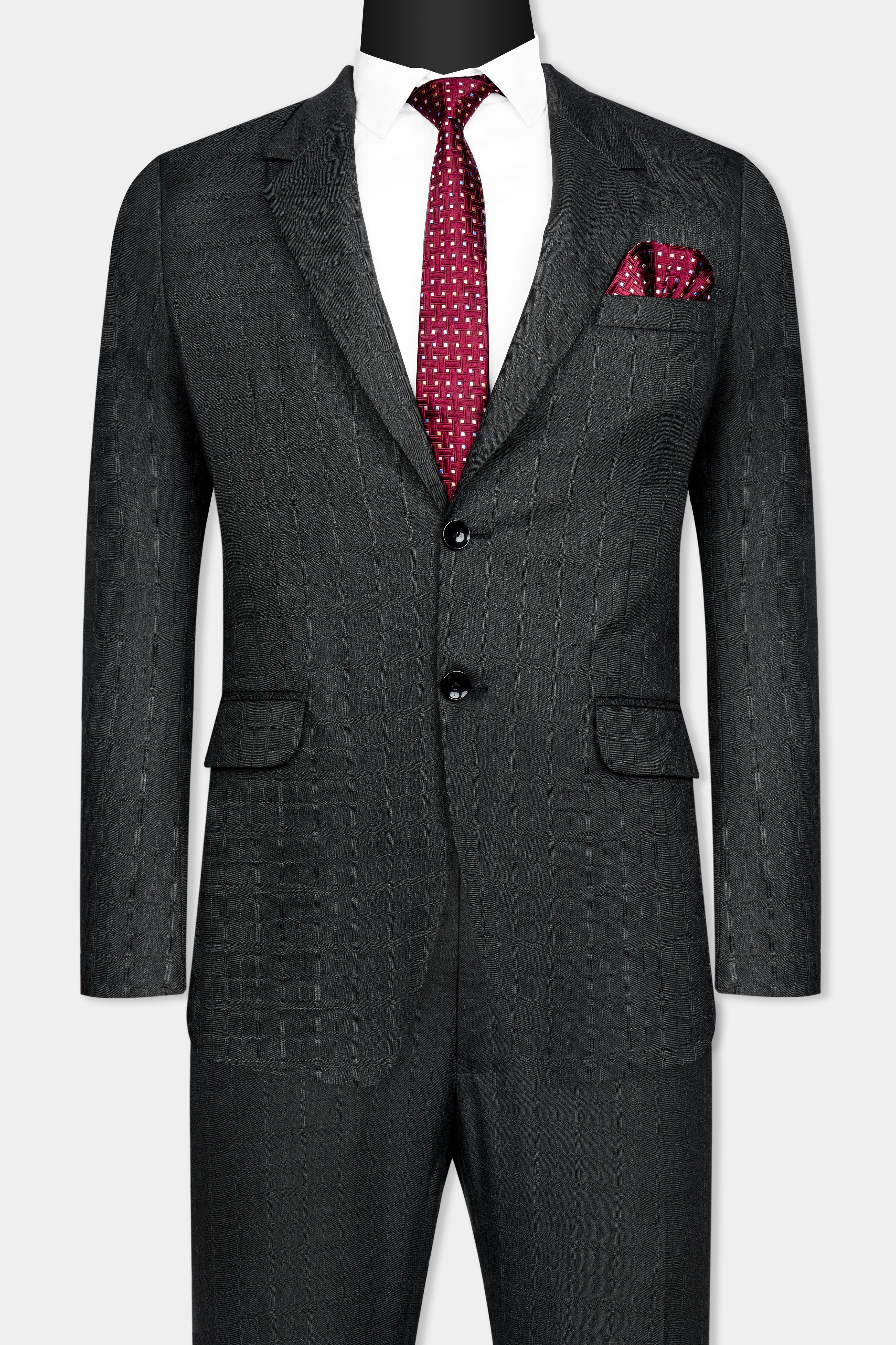 Abbey Gray Subtle Checkered Wool Rich Suit ST3053-SB-36, ST3053-SB-38, ST3053-SB-40, ST3053-SB-42, ST3053-SB-44, ST3053-SB-46, ST3053-SB-48, ST3053-SB-50, ST3053-SB-52, ST3053-SB-54, ST3053-SB-56, ST3053-SB-58, ST3053-SB-60