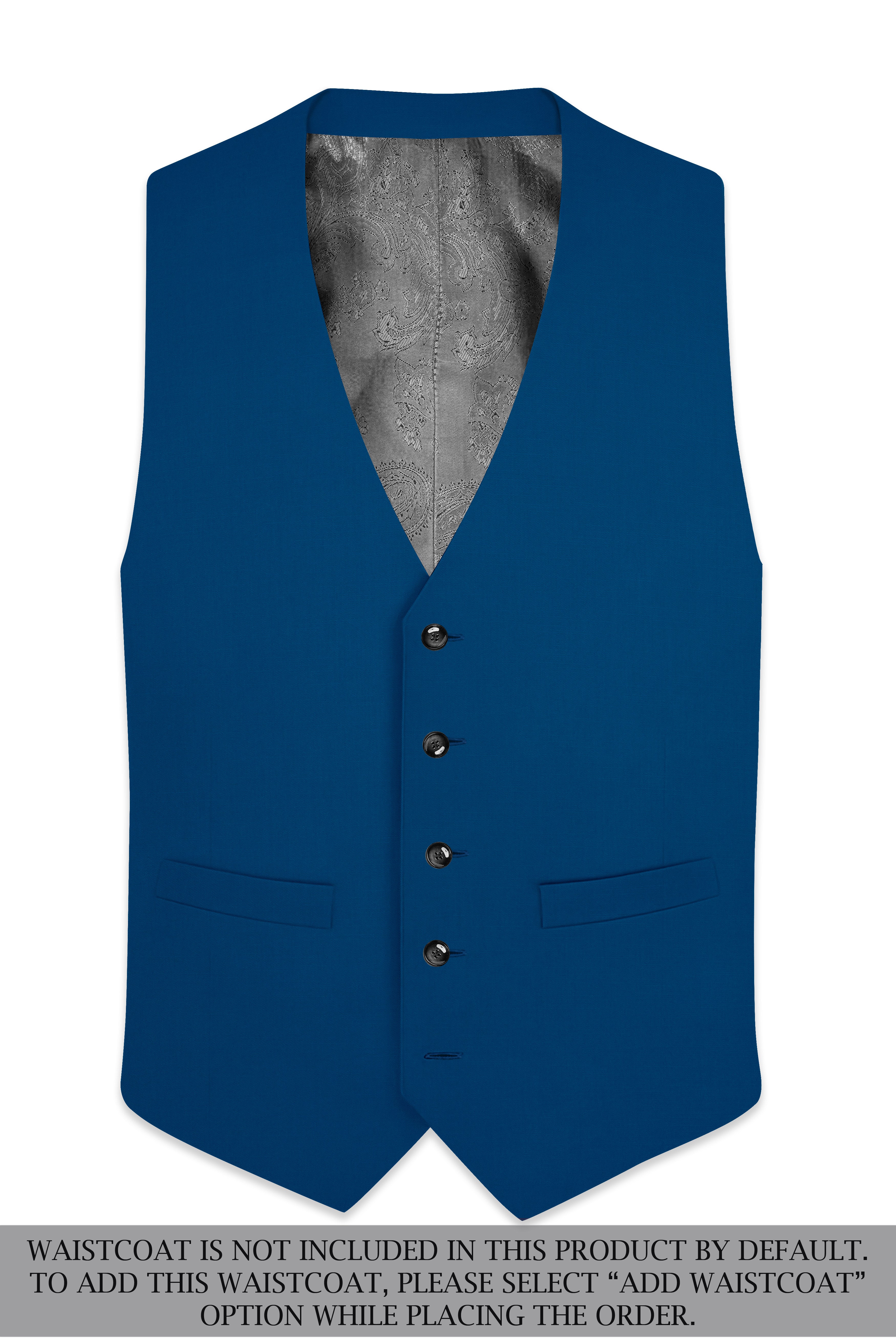 Calypso Blue Wool Rich Tuxedo Suit