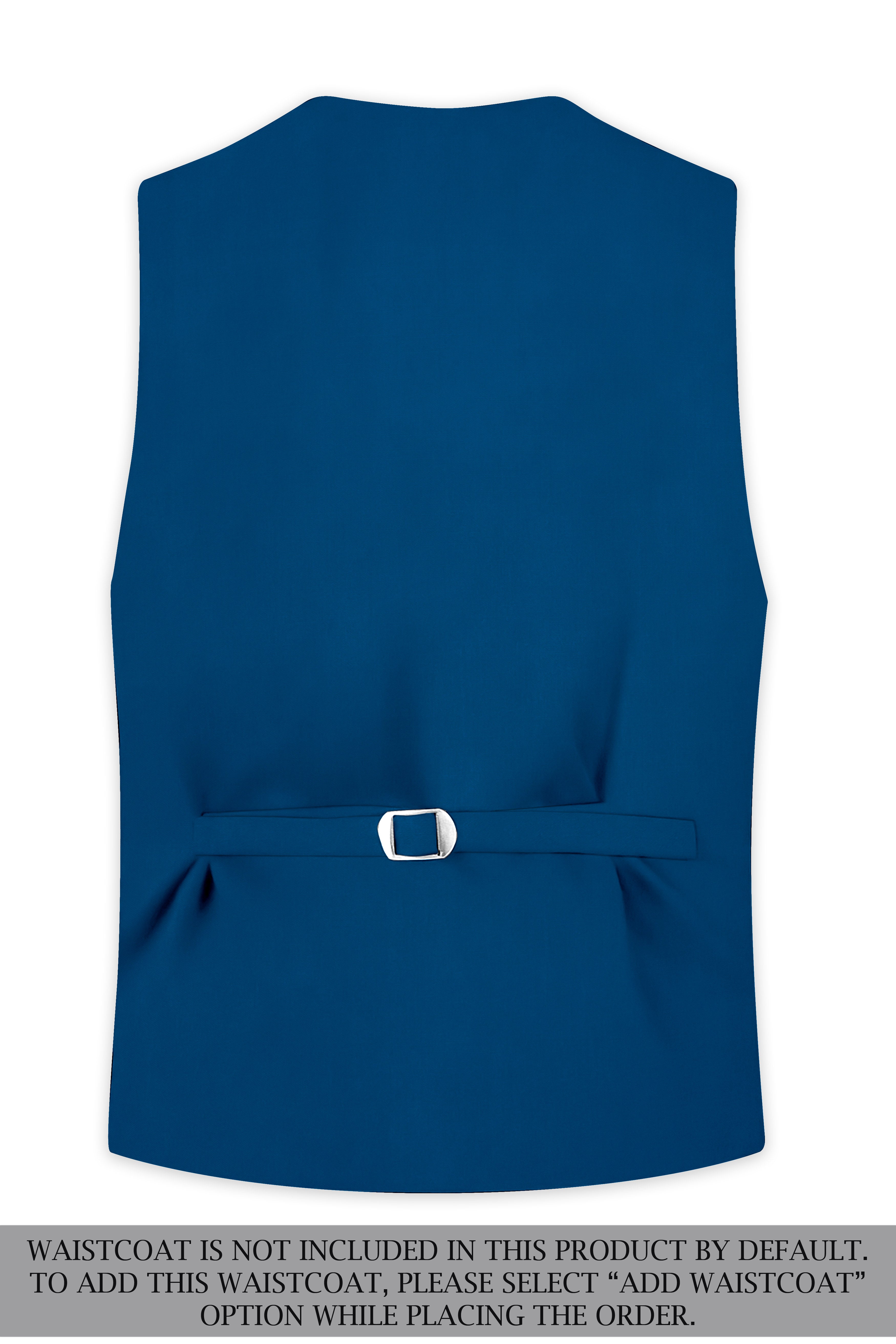 Calypso Blue Wool Rich Tuxedo Suit