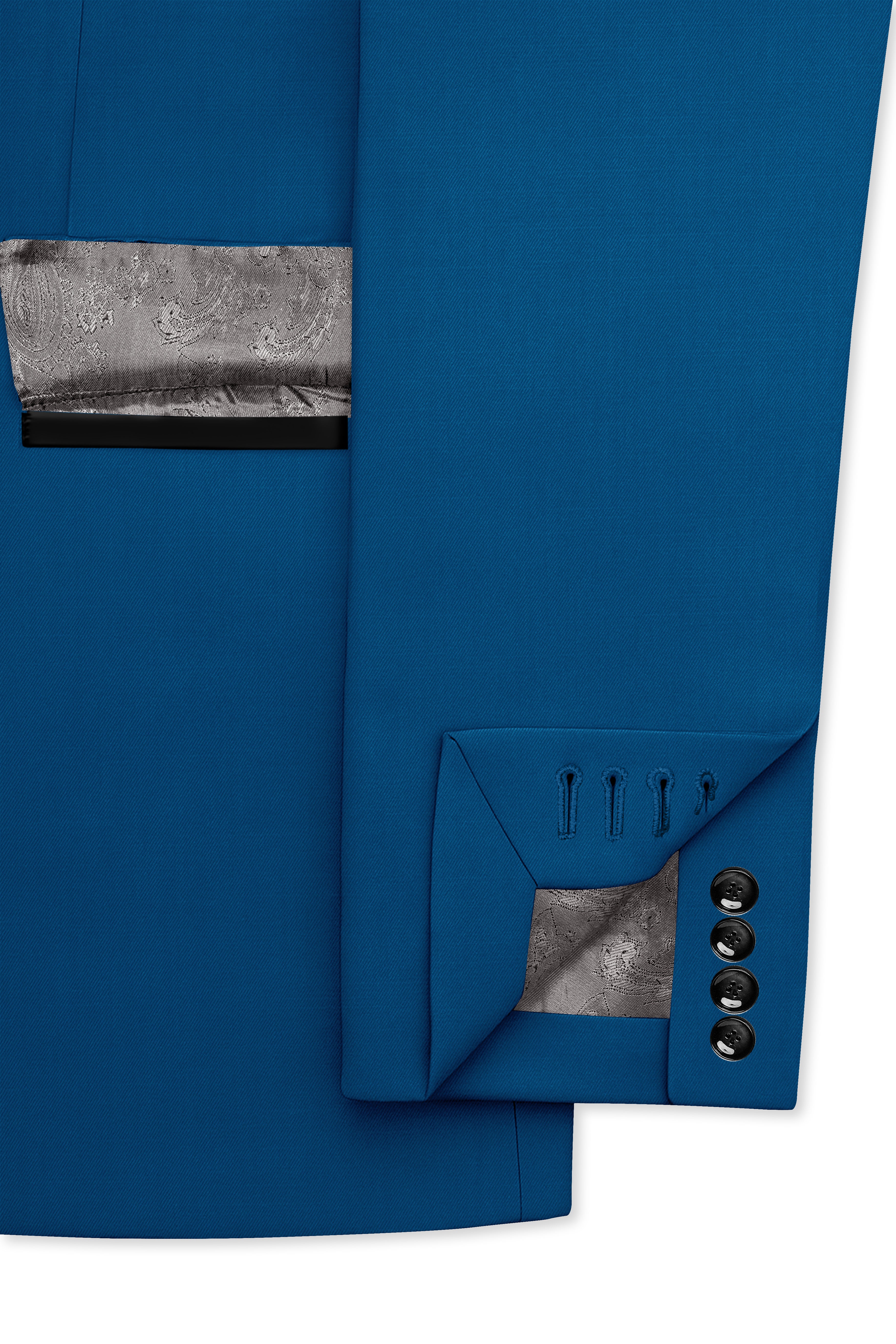 Calypso Blue Wool Rich Tuxedo Suit