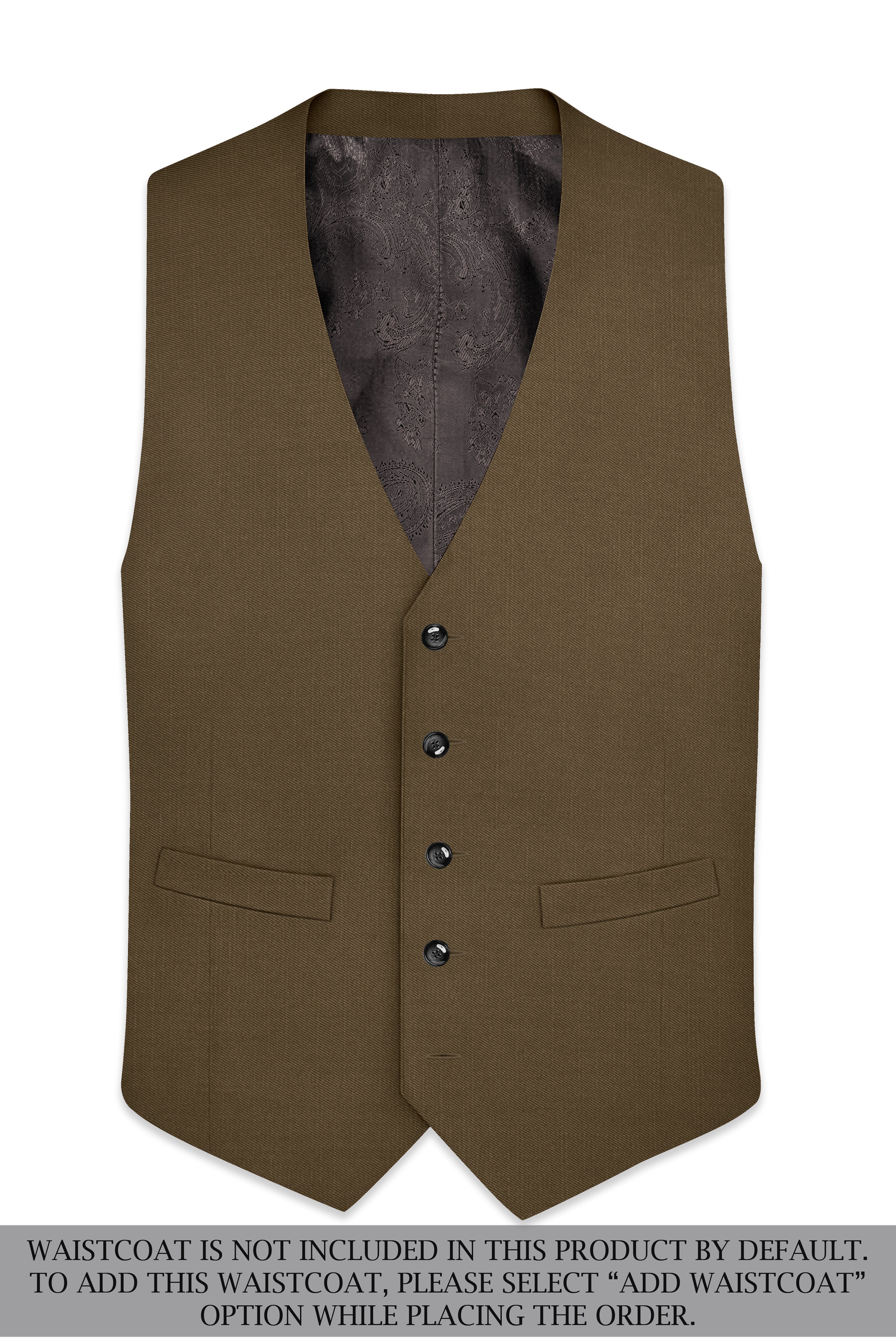 Tortilla Brown Wool Rich Single Breasted Suit