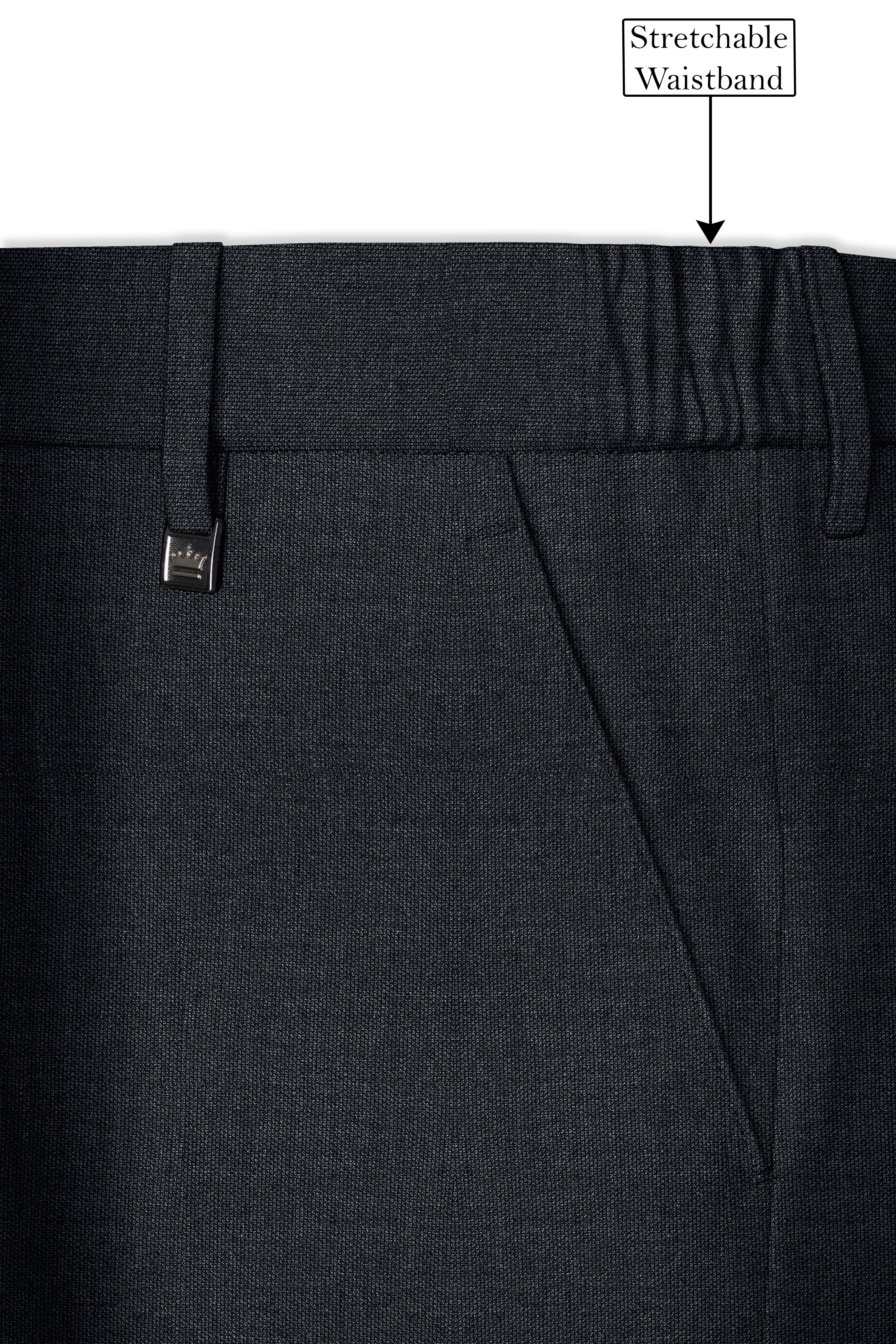 Gunmetal Grey Cross Placket Wool Rich Bandhgala Suit
