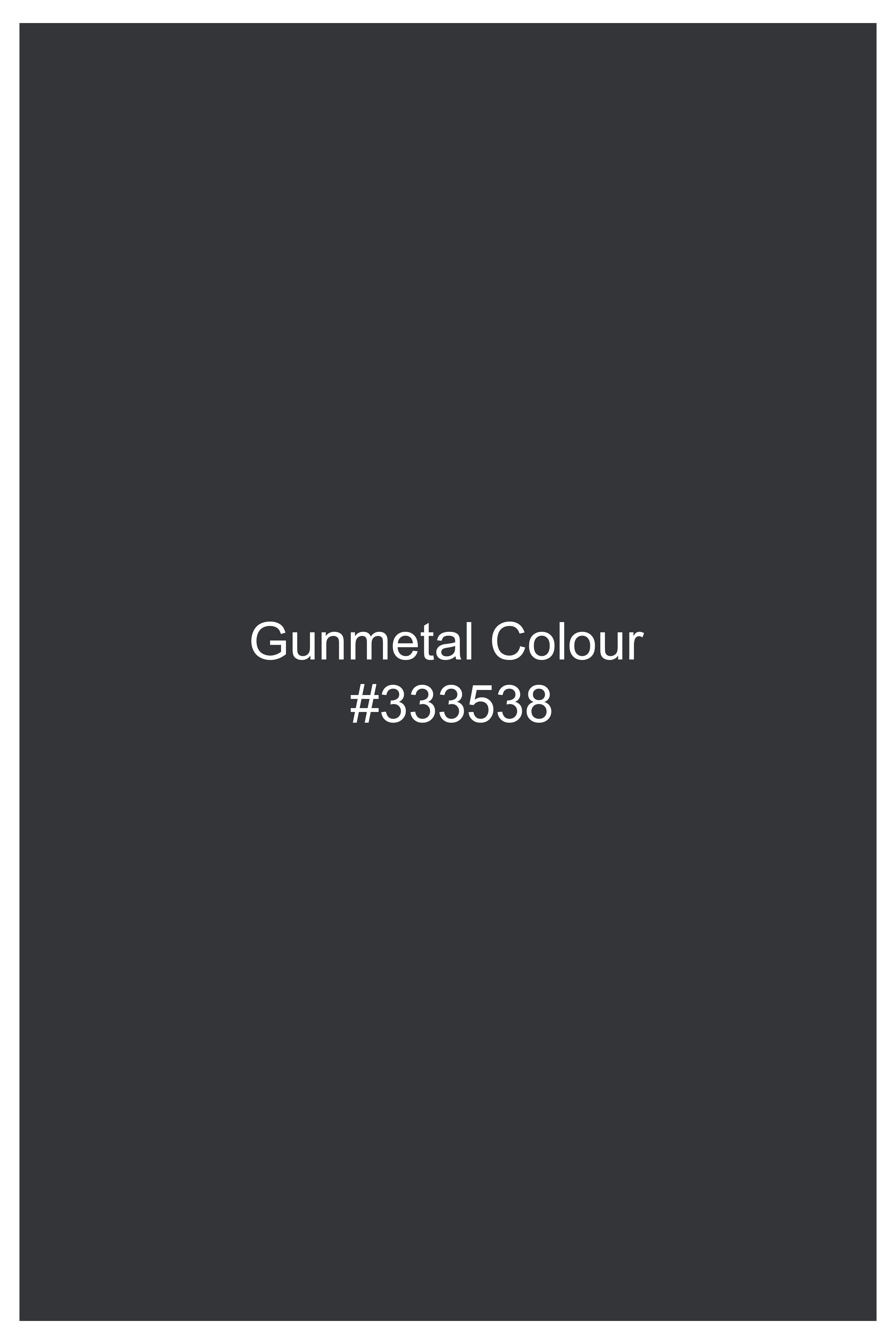 Gunmetal Grey Cross Buttoned Wool Rich Bandhgala Suit ST3069-CBG-36, ST3069-CBG-38, ST3069-CBG-40, ST3069-CBG-42, ST3069-CBG-44, ST3069-CBG-46, ST3069-CBG-48, ST3069-CBG-50, ST3069-CBG-52, ST3069-CBG-54, ST3069-CBG-56, ST3069-CBG-58, ST3069-CBG-60