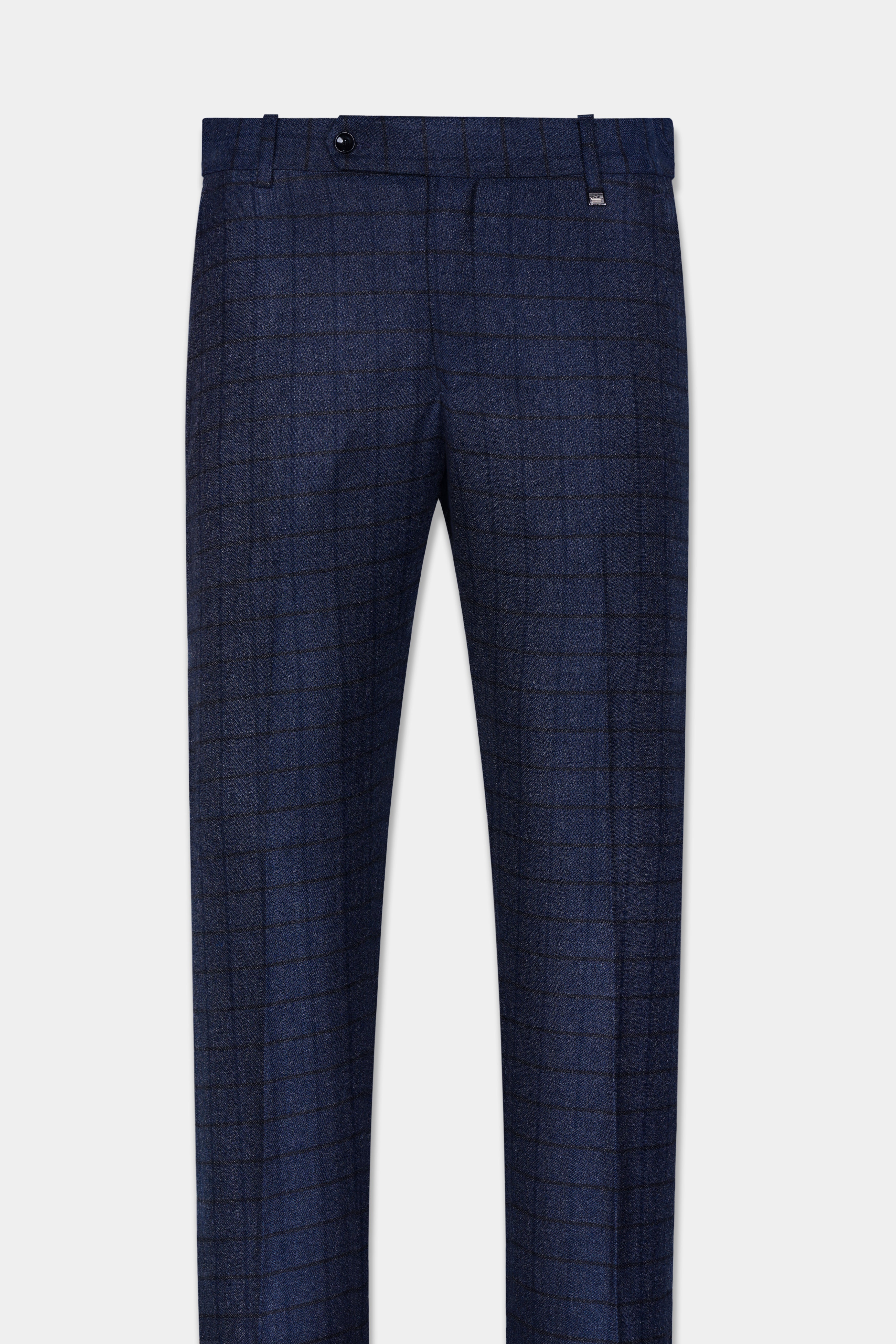 テンダーロイン　STOLE CHECKER NAVY Women's Navy Tweed Jumpsuit | ME+EM