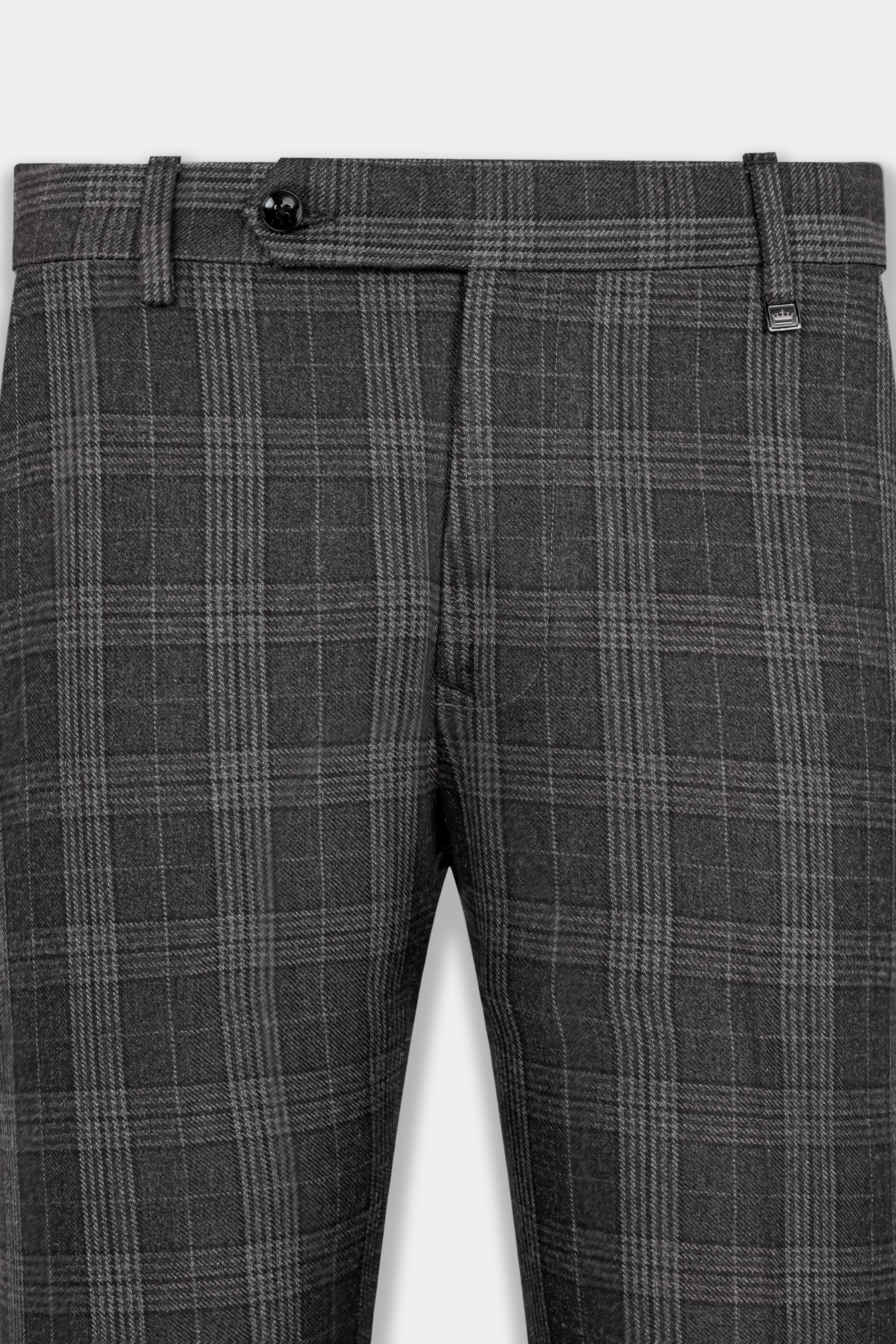 Iridium Gray Plaid Tweed Double Breasted Sports Suit