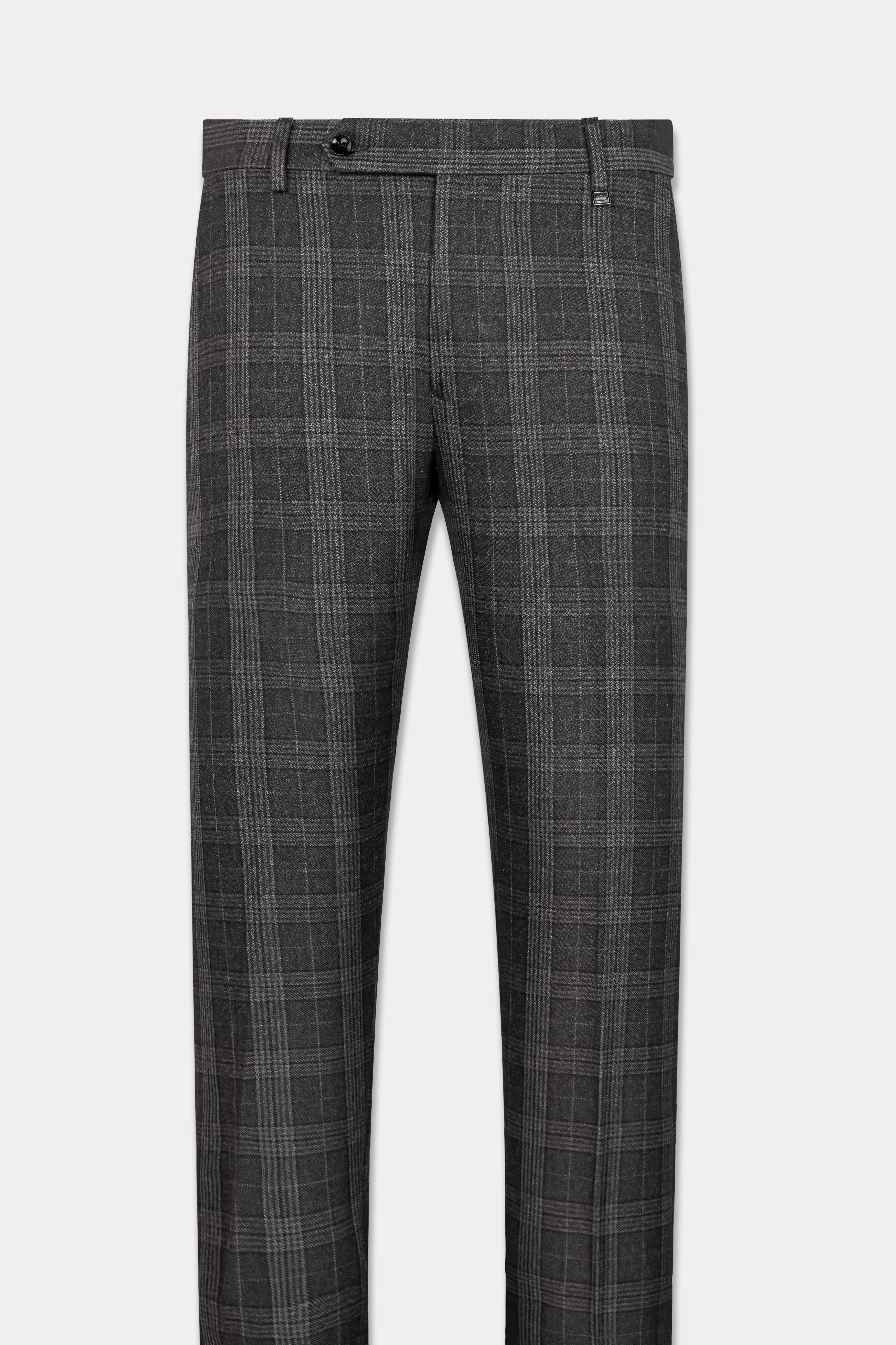 Iridium Gray Plaid Tweed Double Breasted Sports Suit