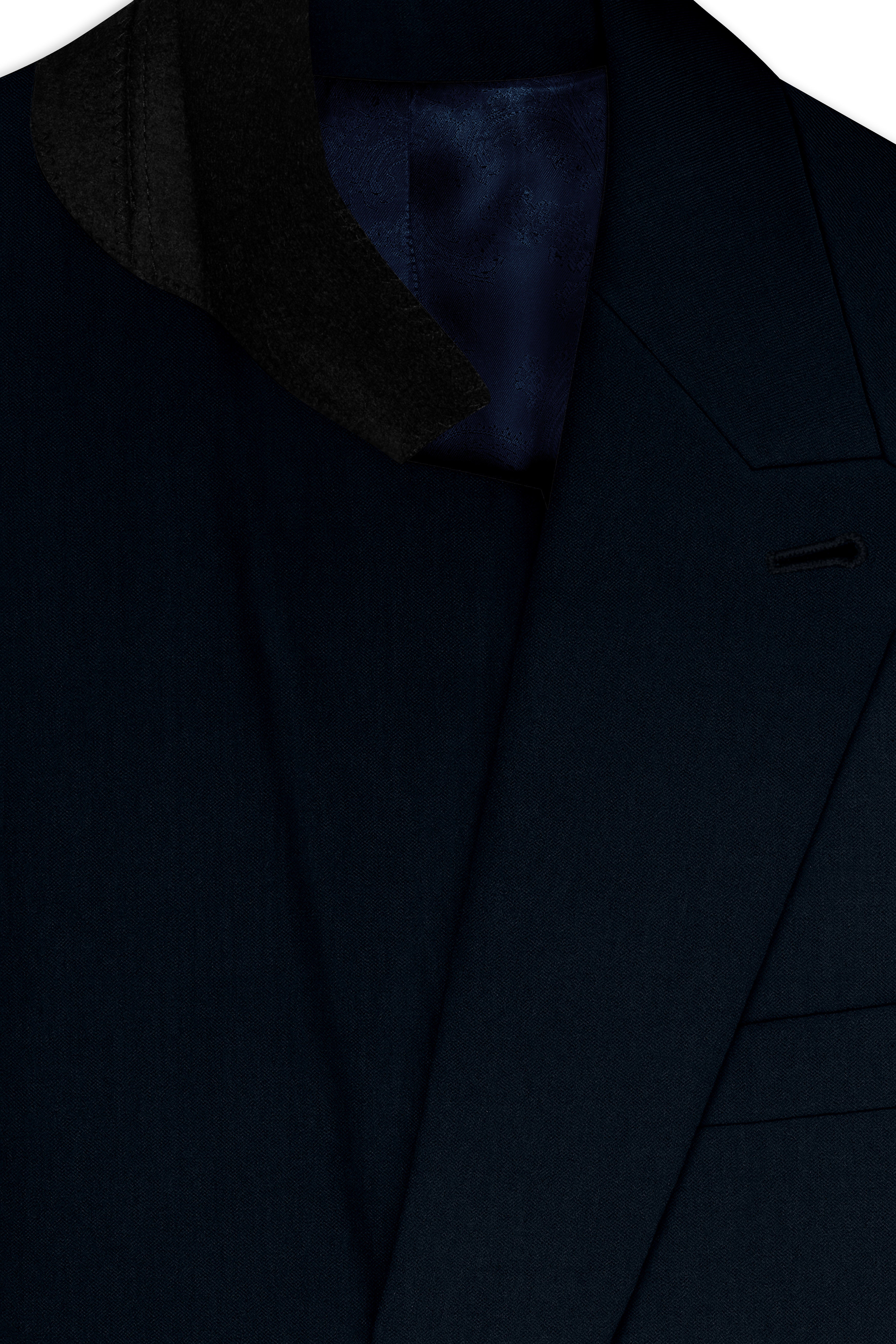 Bunker Blue Premium Cotton Double Breasted Suit