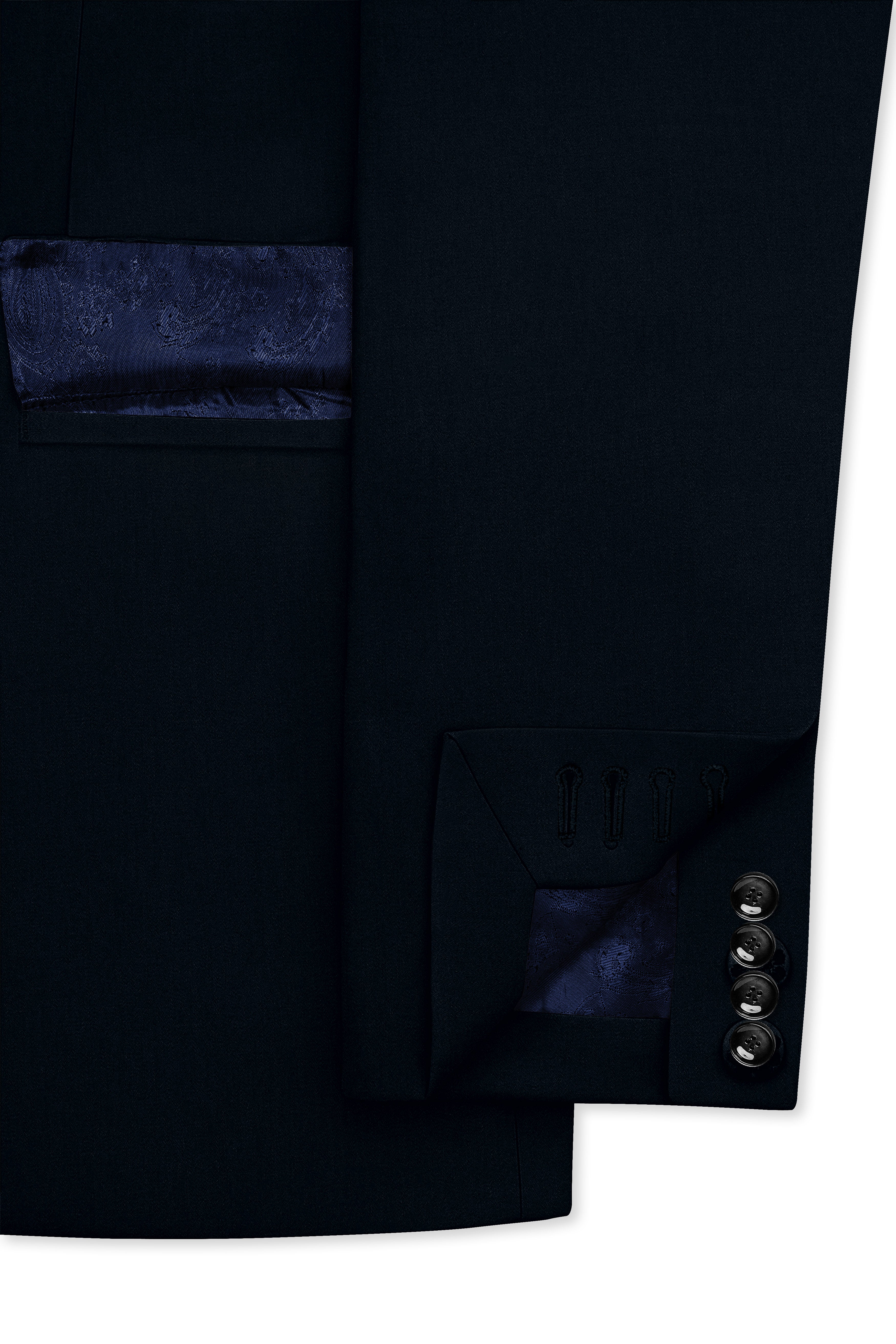 Bunker Blue Premium Cotton Double Breasted Suit