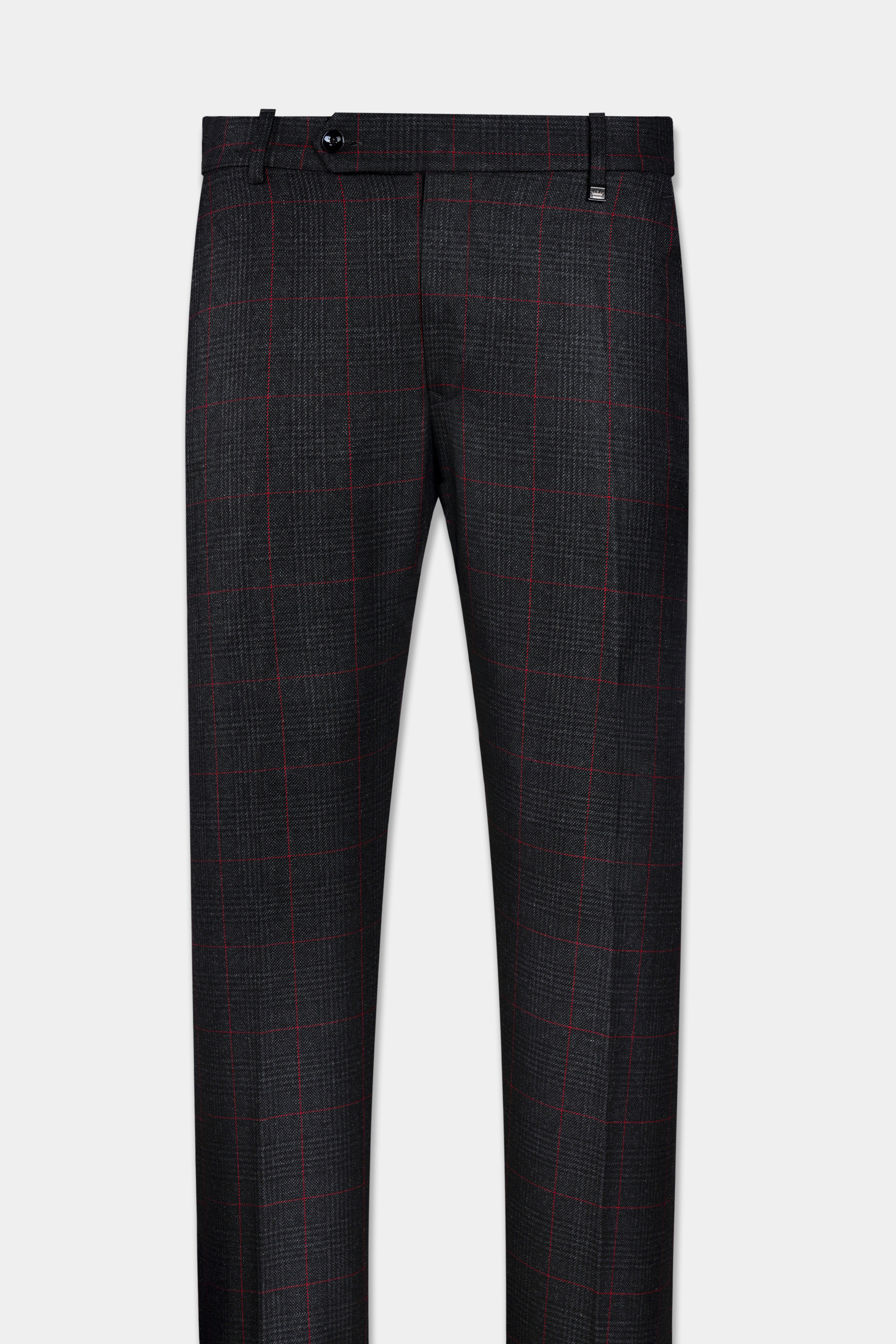 Bunker Black and Maple Red Windowpane Tweed Suit ST3124-SB-36, ST3124-SB-38, ST3124-SB-40, ST3124-SB-42, ST3124-SB-44, ST3124-SB-46, ST3124-SB-48, ST3124-SB-50, ST3124-SB-52, ST3124-SB-54, ST3124-SB-56, ST3124-SB-58, ST3124-SB-60