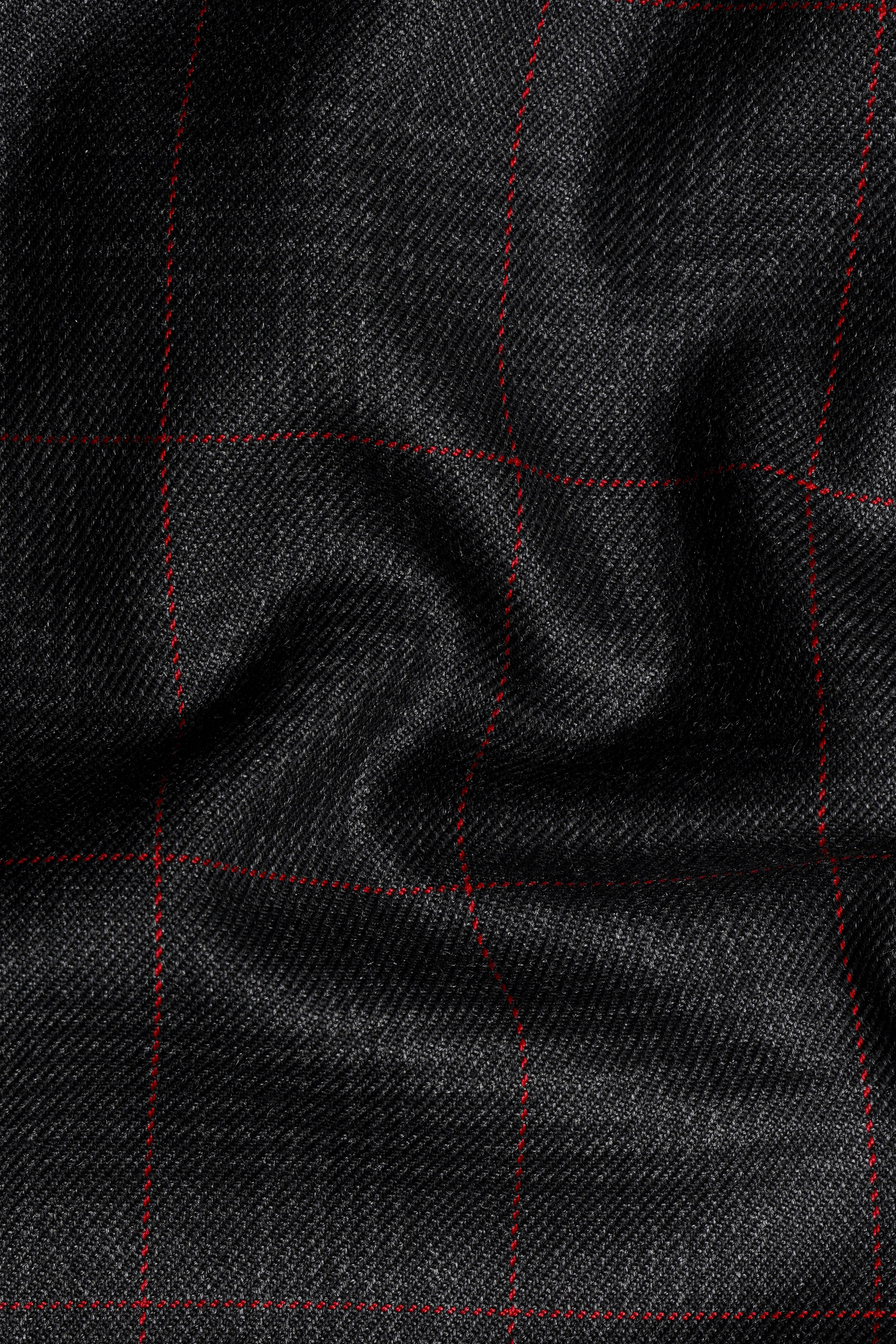 Bunker Black and Maple Red Windowpane Tweed Suit ST3124-SB-36, ST3124-SB-38, ST3124-SB-40, ST3124-SB-42, ST3124-SB-44, ST3124-SB-46, ST3124-SB-48, ST3124-SB-50, ST3124-SB-52, ST3124-SB-54, ST3124-SB-56, ST3124-SB-58, ST3124-SB-60