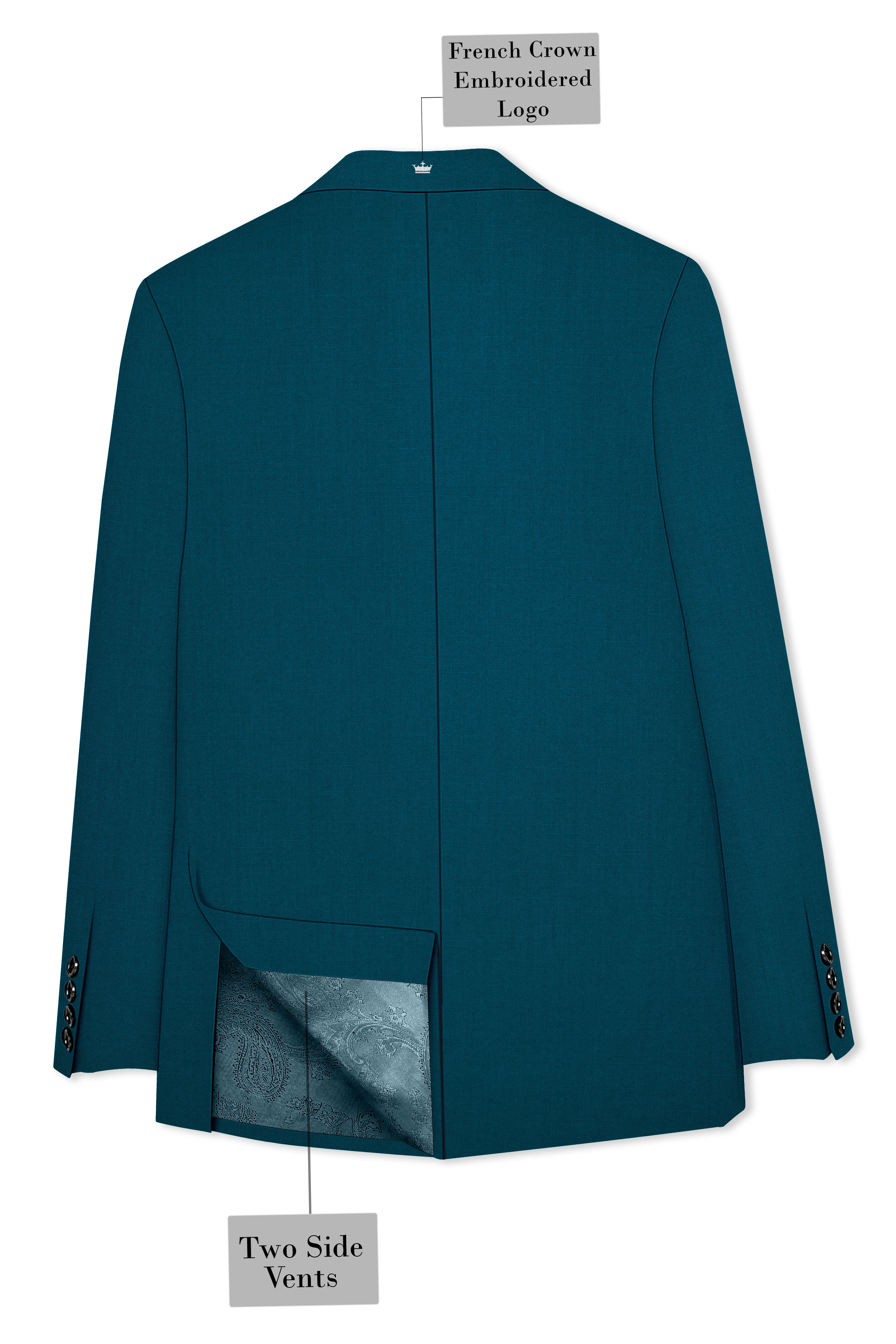 Casal Blue Wool Rich Suit