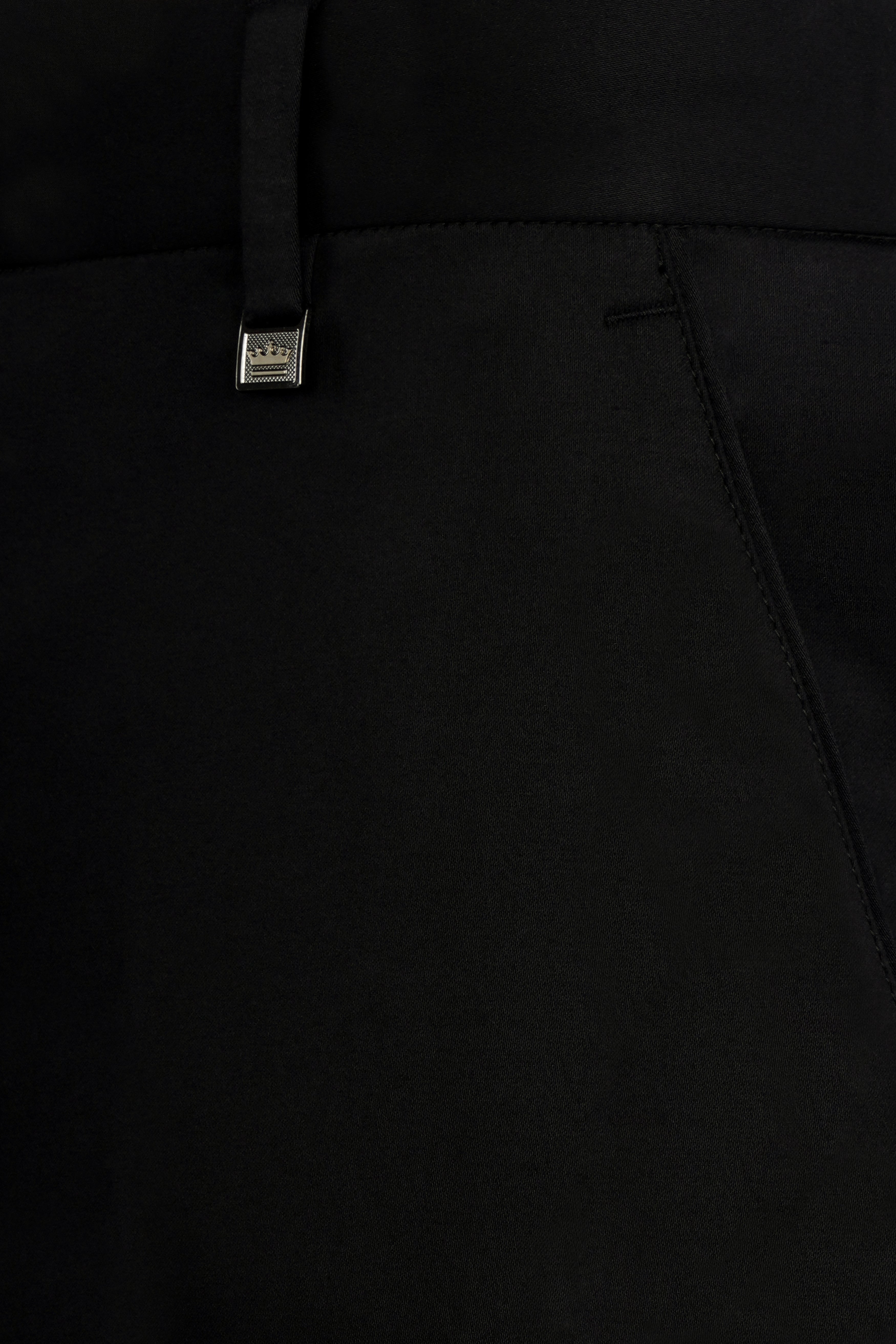 Jade Black Wool Rich Suit