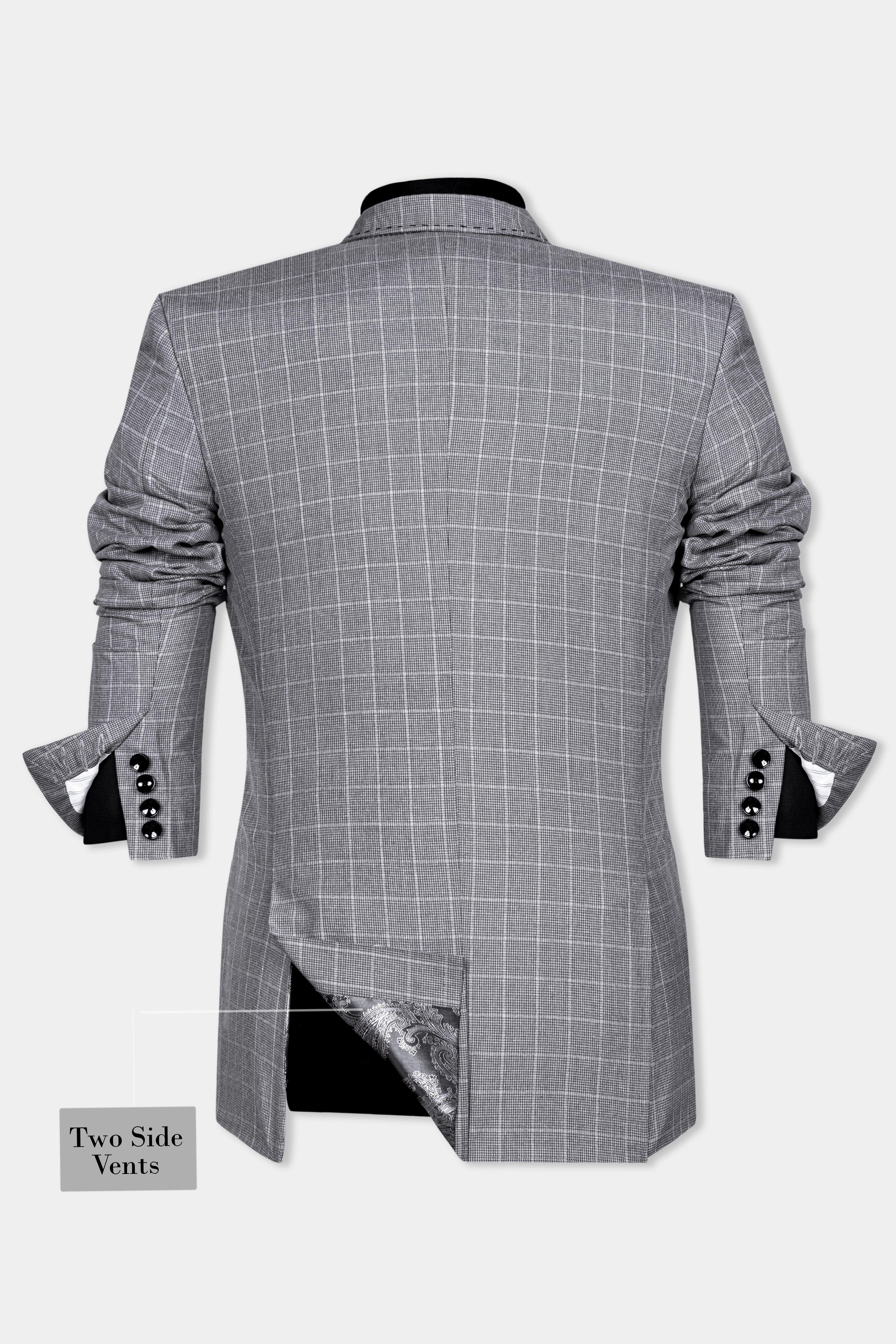 Boulder Gray Windowpane Wool Rich Sports Suit