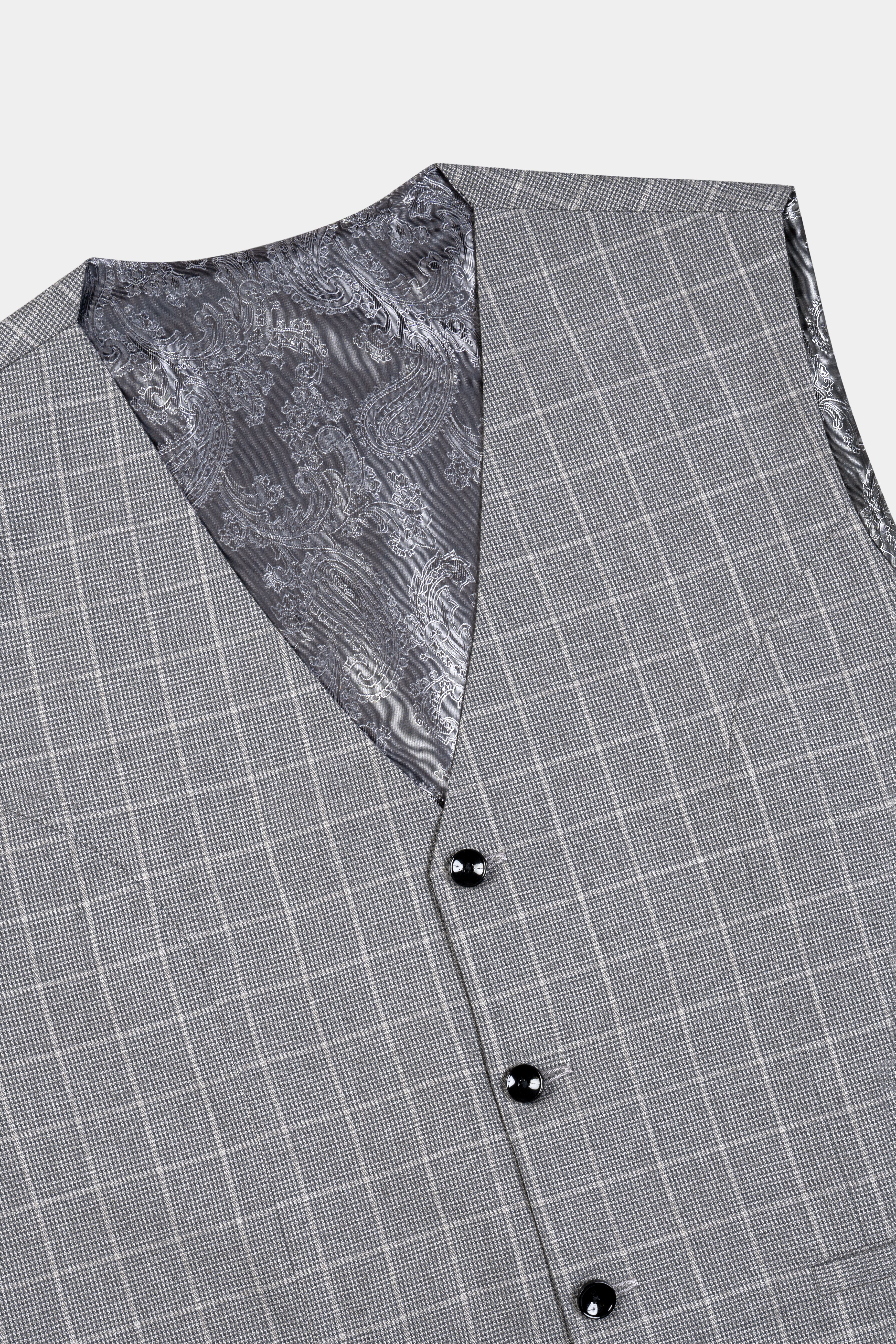 Boulder Gray Windowpane Wool Rich Sports Suit
