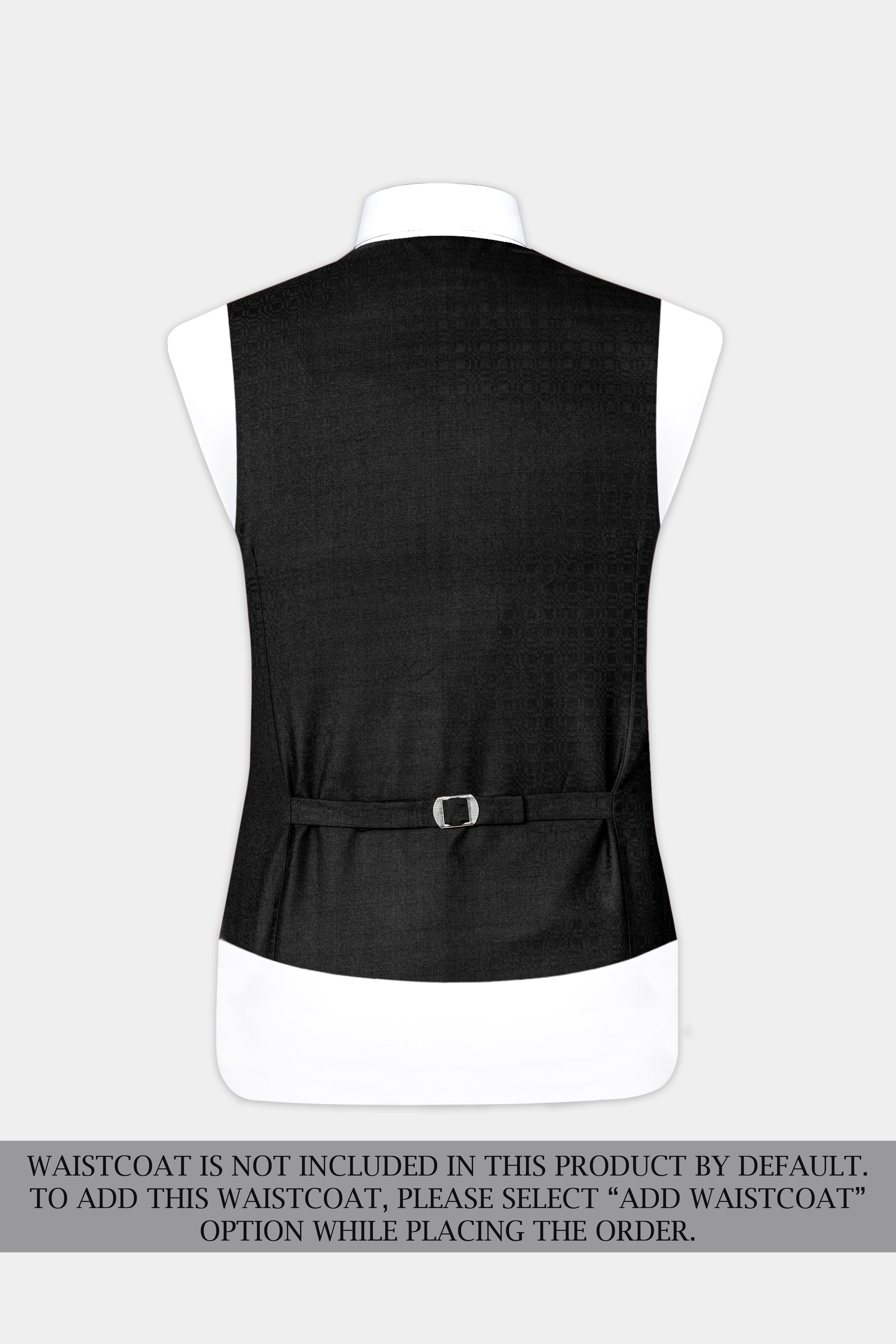 Jade Black Wool Rich Double Breasted Suit