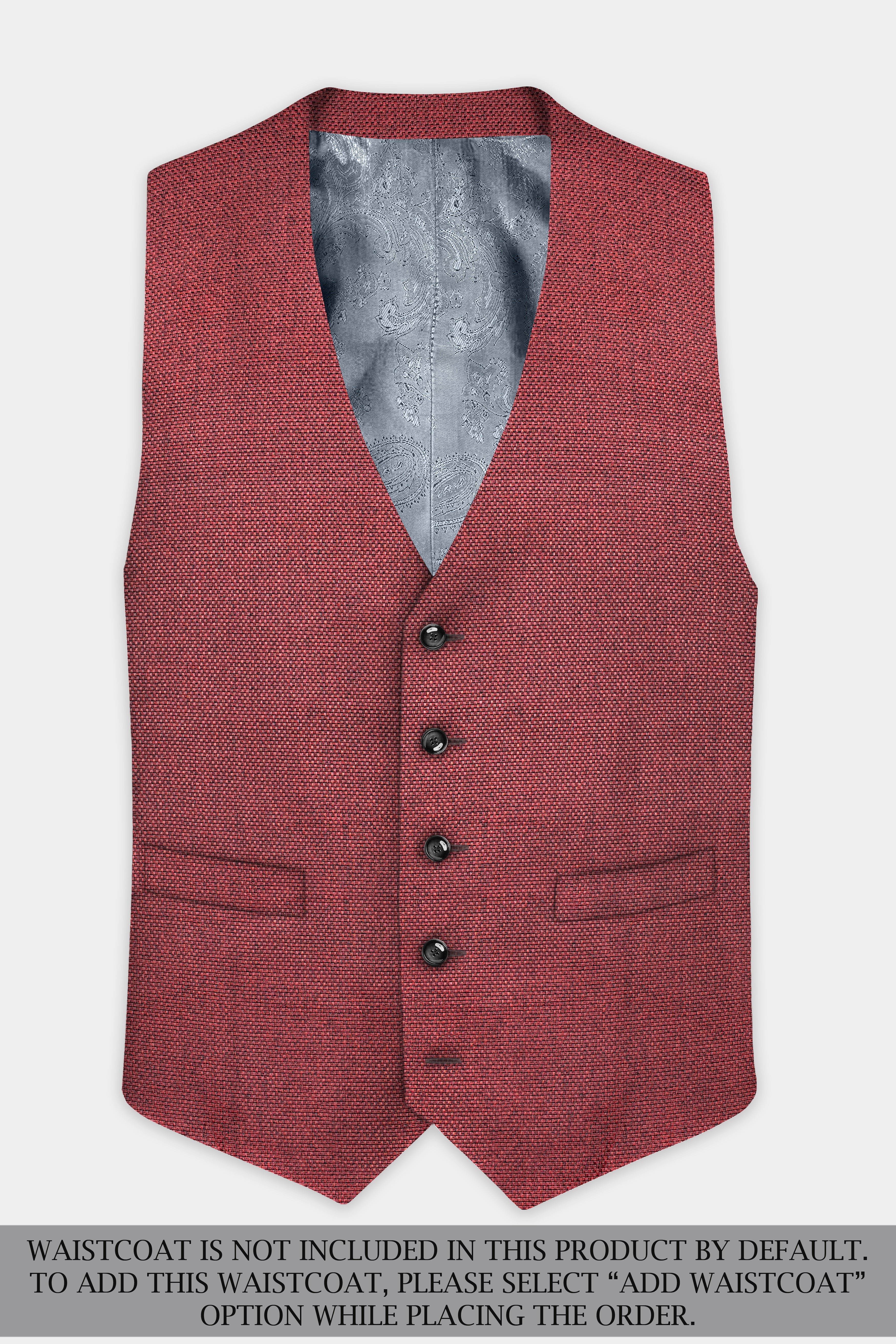 Merlot Red Single Breasted Designer Suit