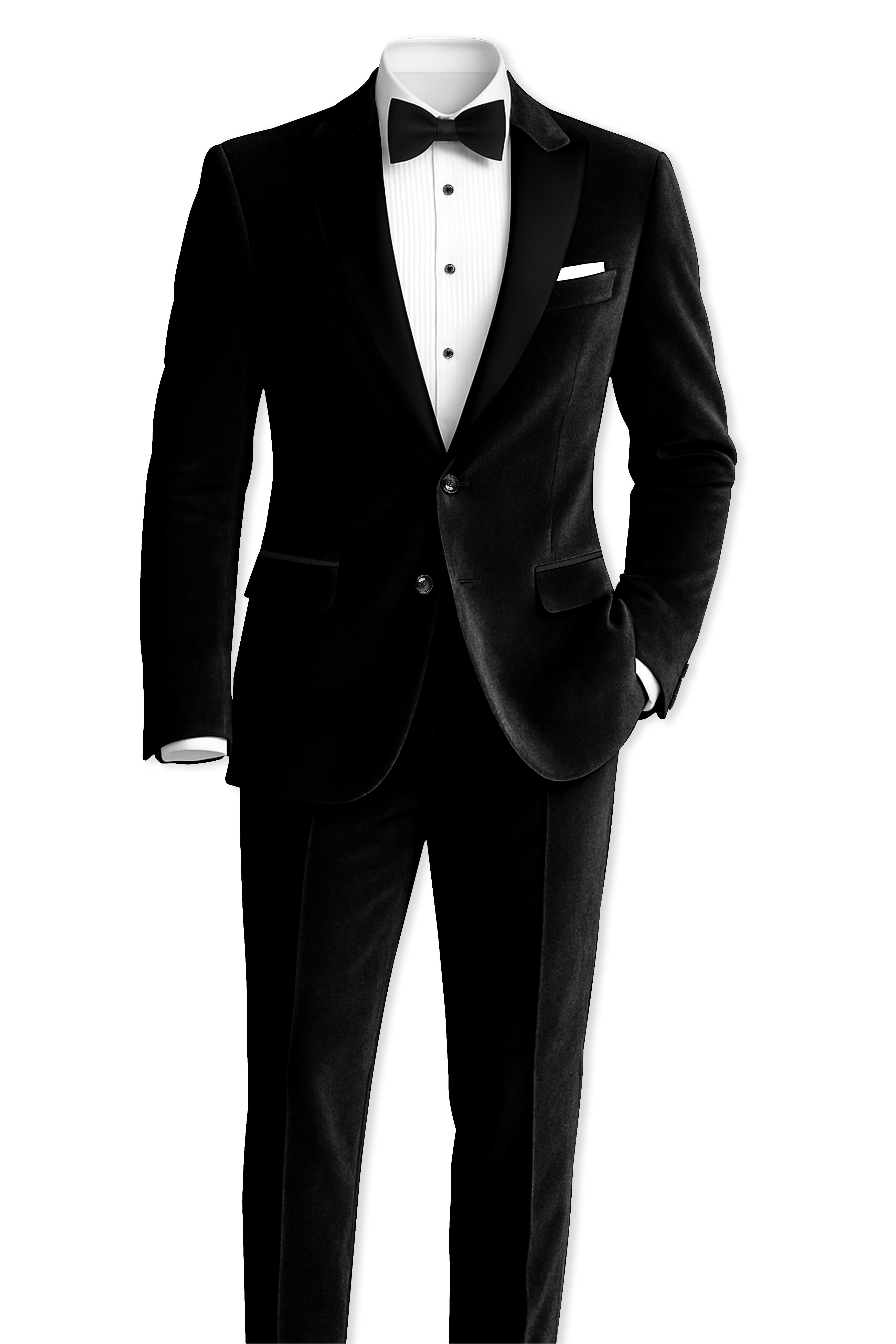 Jade Black Velvet Tuxedo Suit