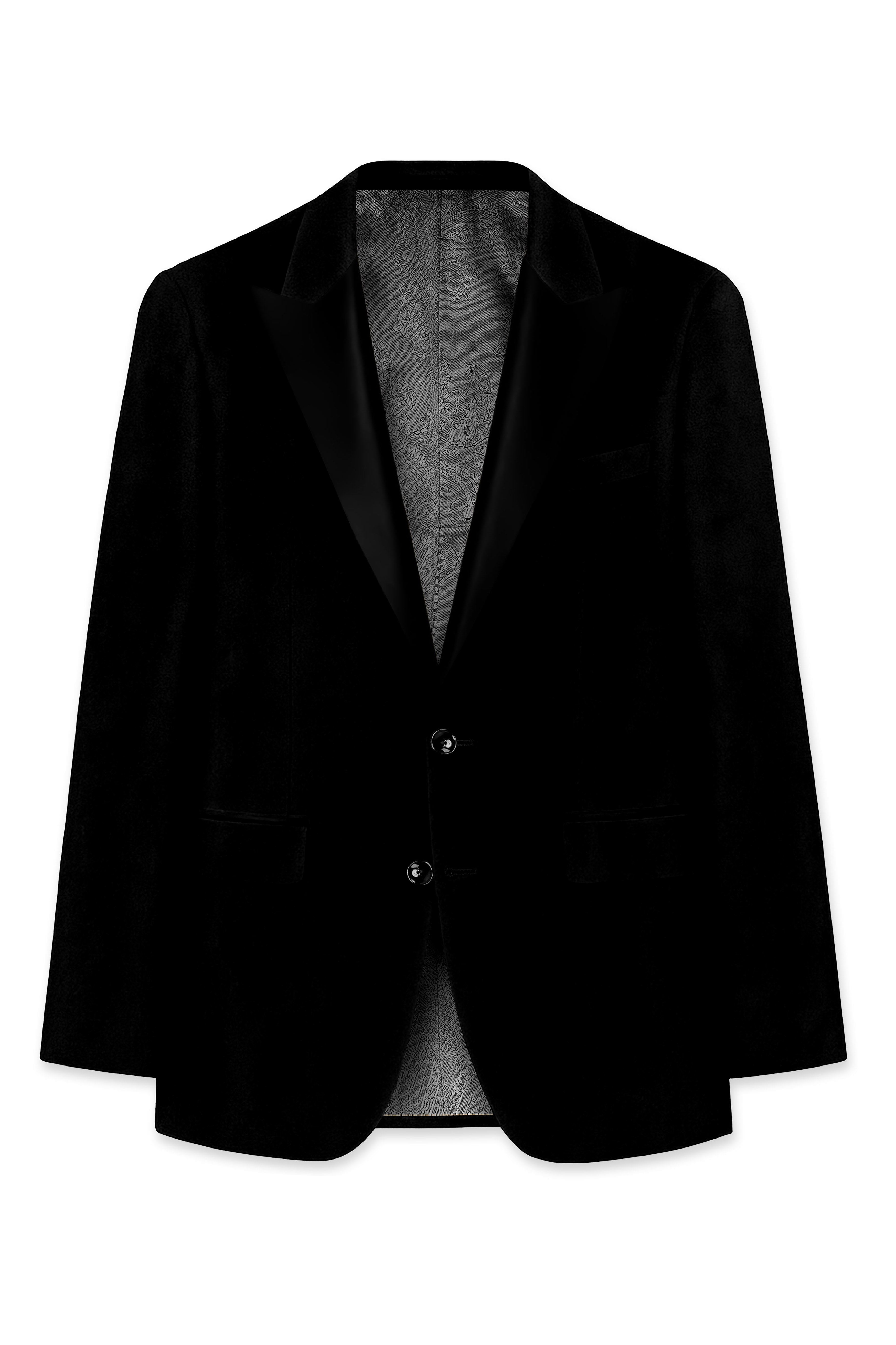 Jade Black Velvet Tuxedo Suit