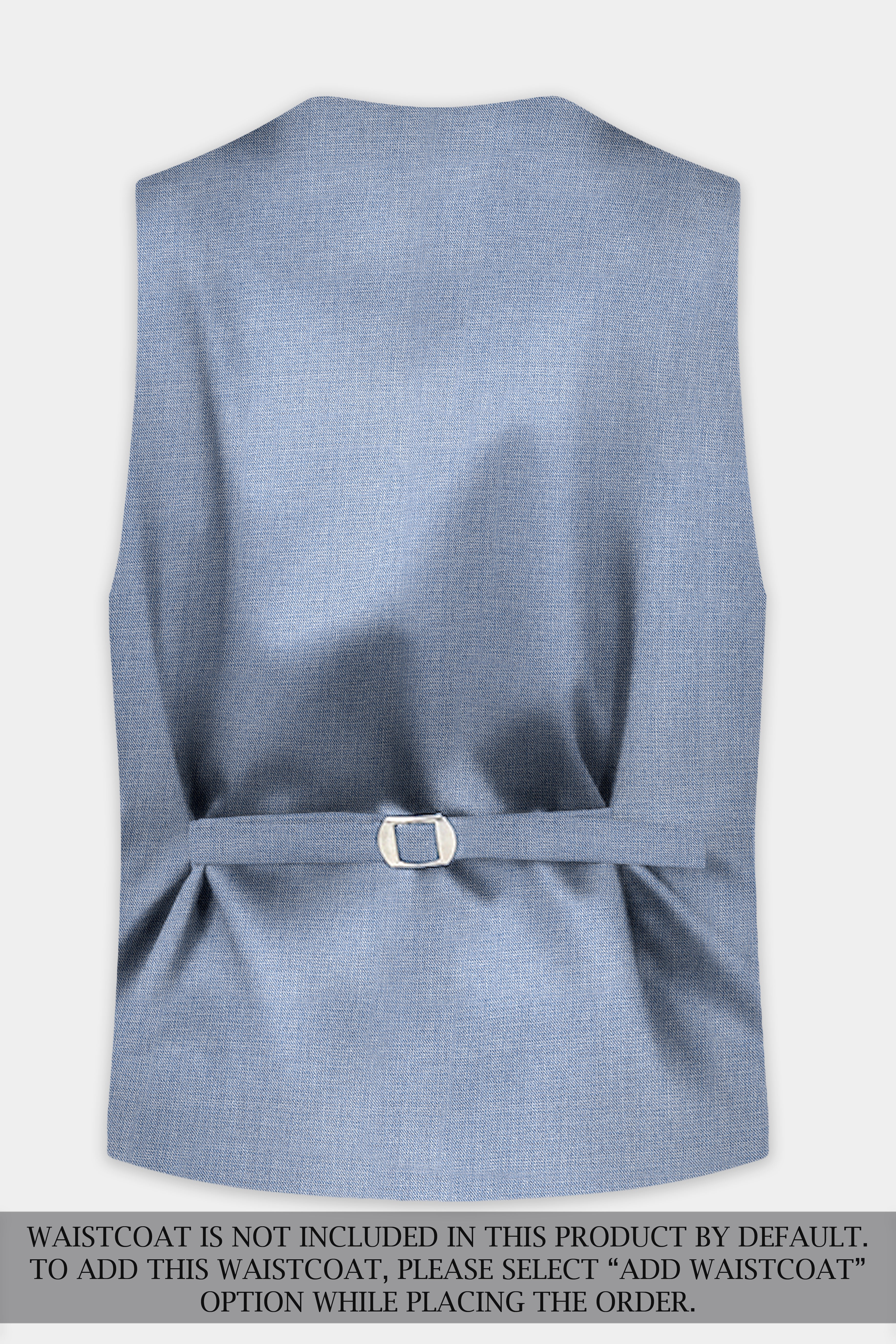 Bluish Wool Rich Double Breasted Suit