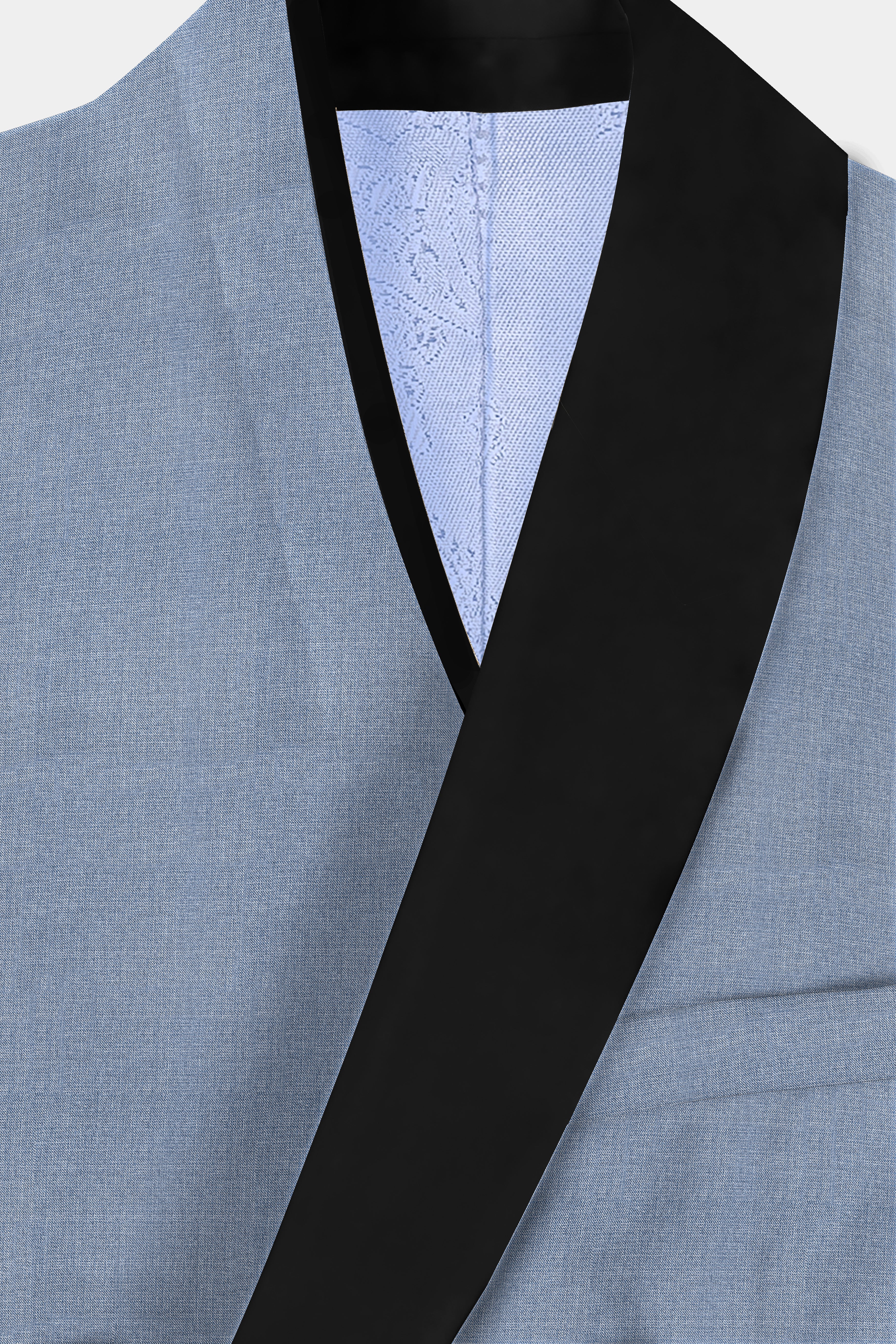 Bluish Wool Rich Tuxedo Suit