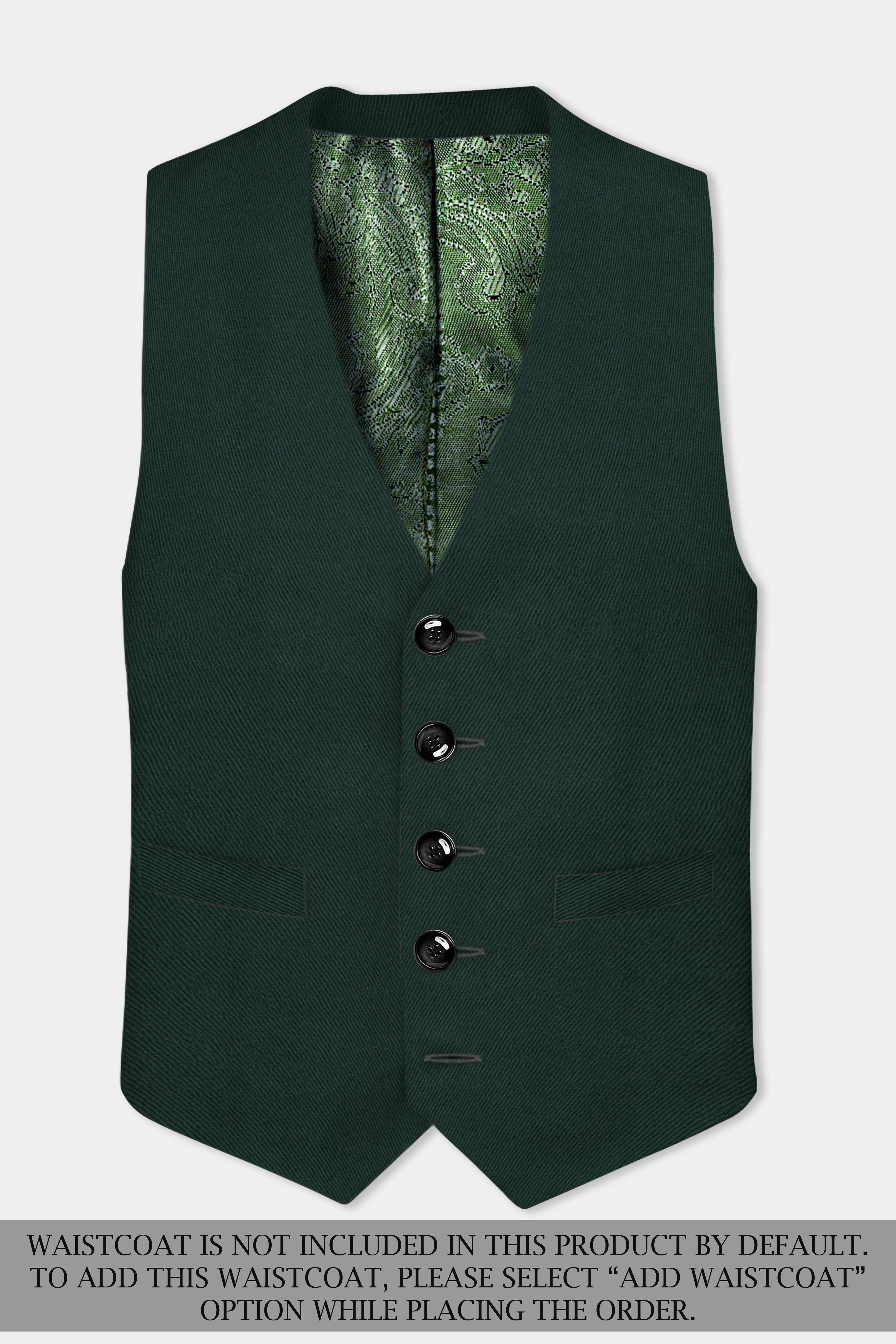 Celtic Green Wool Rich Double Breasted Suit