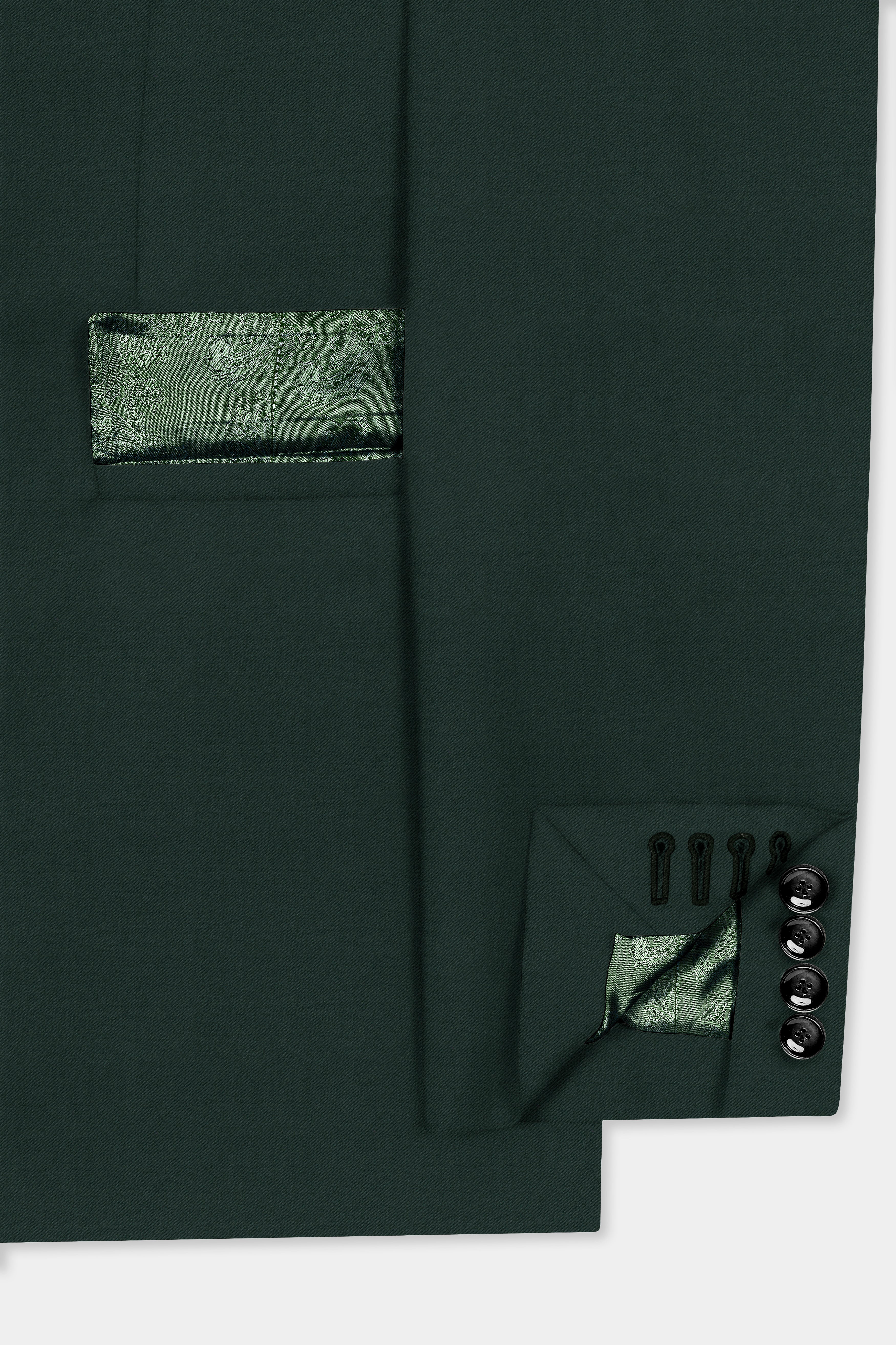 Celtic Green Wool Rich Double Breasted Suit