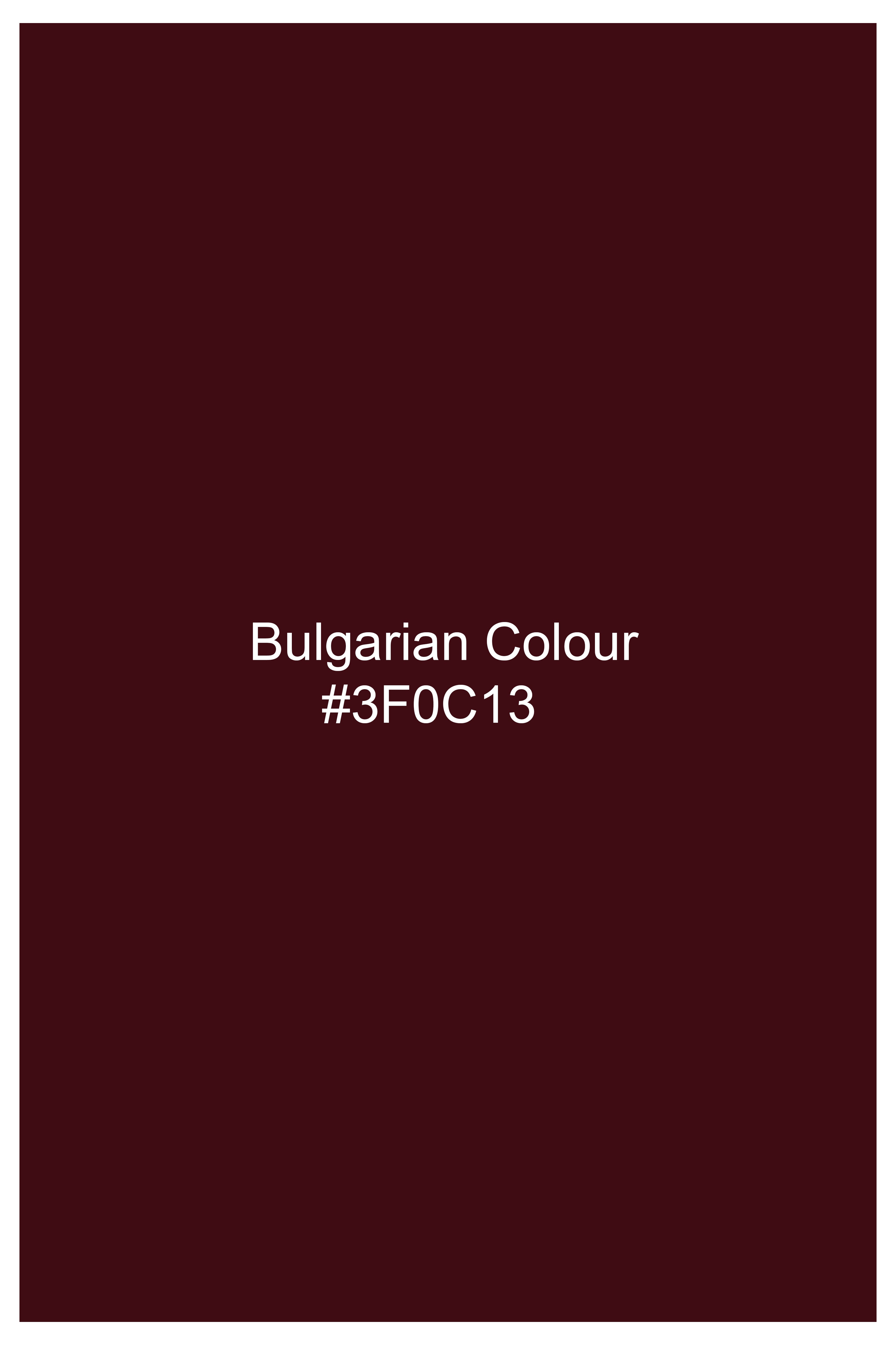 Bulgarian Maroon Crushed Velvet Peak Collar Tuxedo Suit