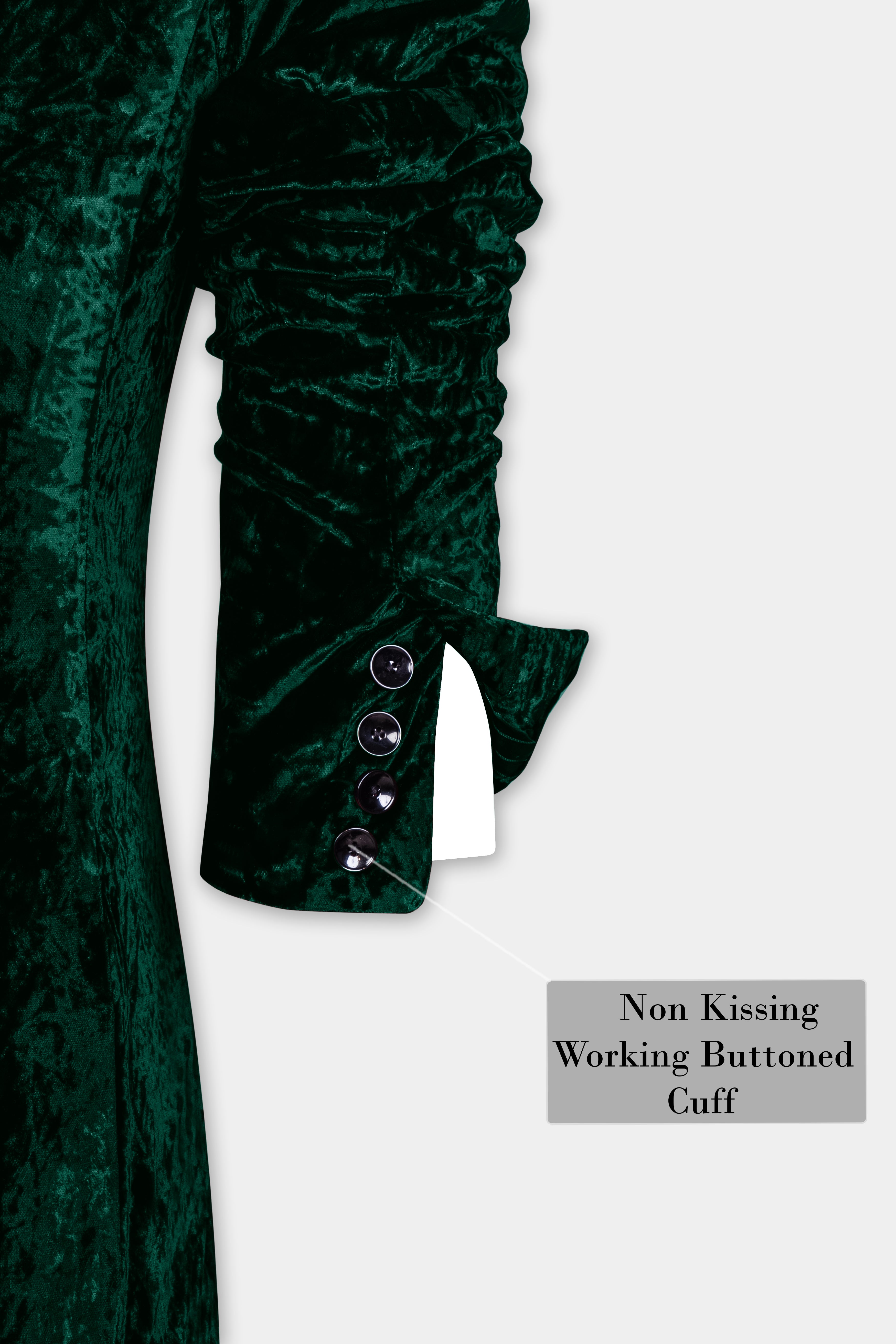 Sacramento Green Crushed Velvet Tuxedo Suit