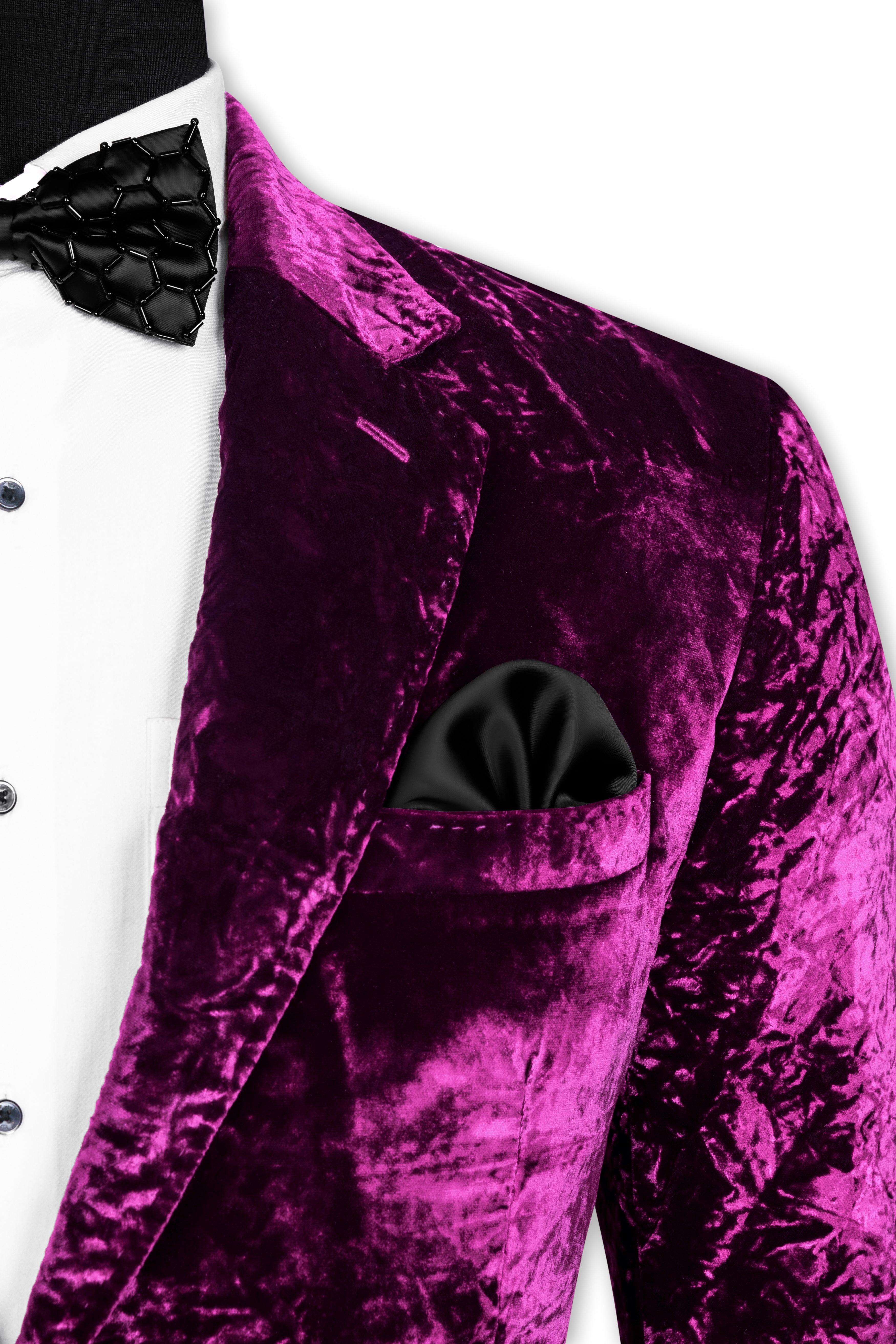 Melanzane Purple Crushed Velvet Suit