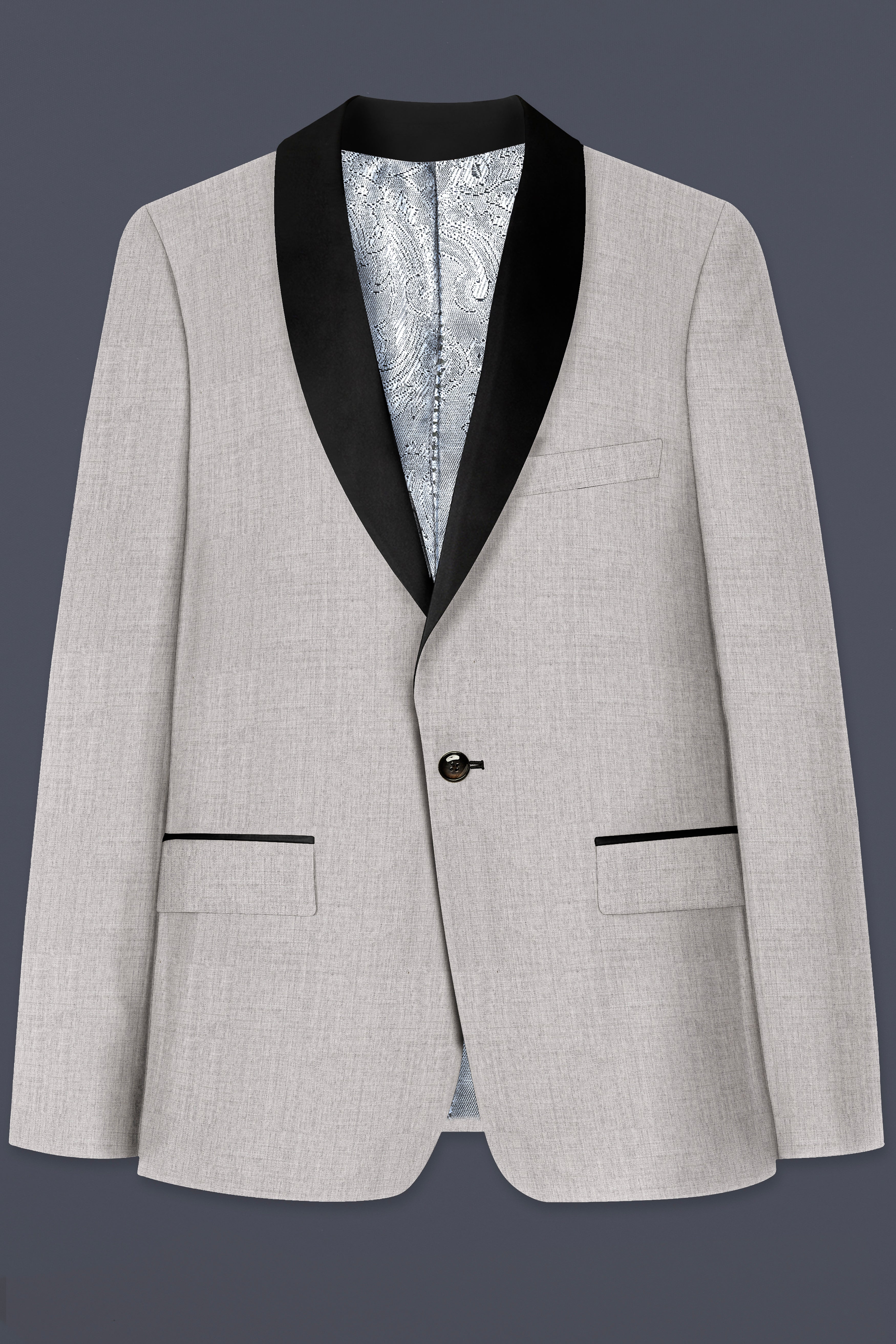 Martini Cream Textured Tuxedo Suit