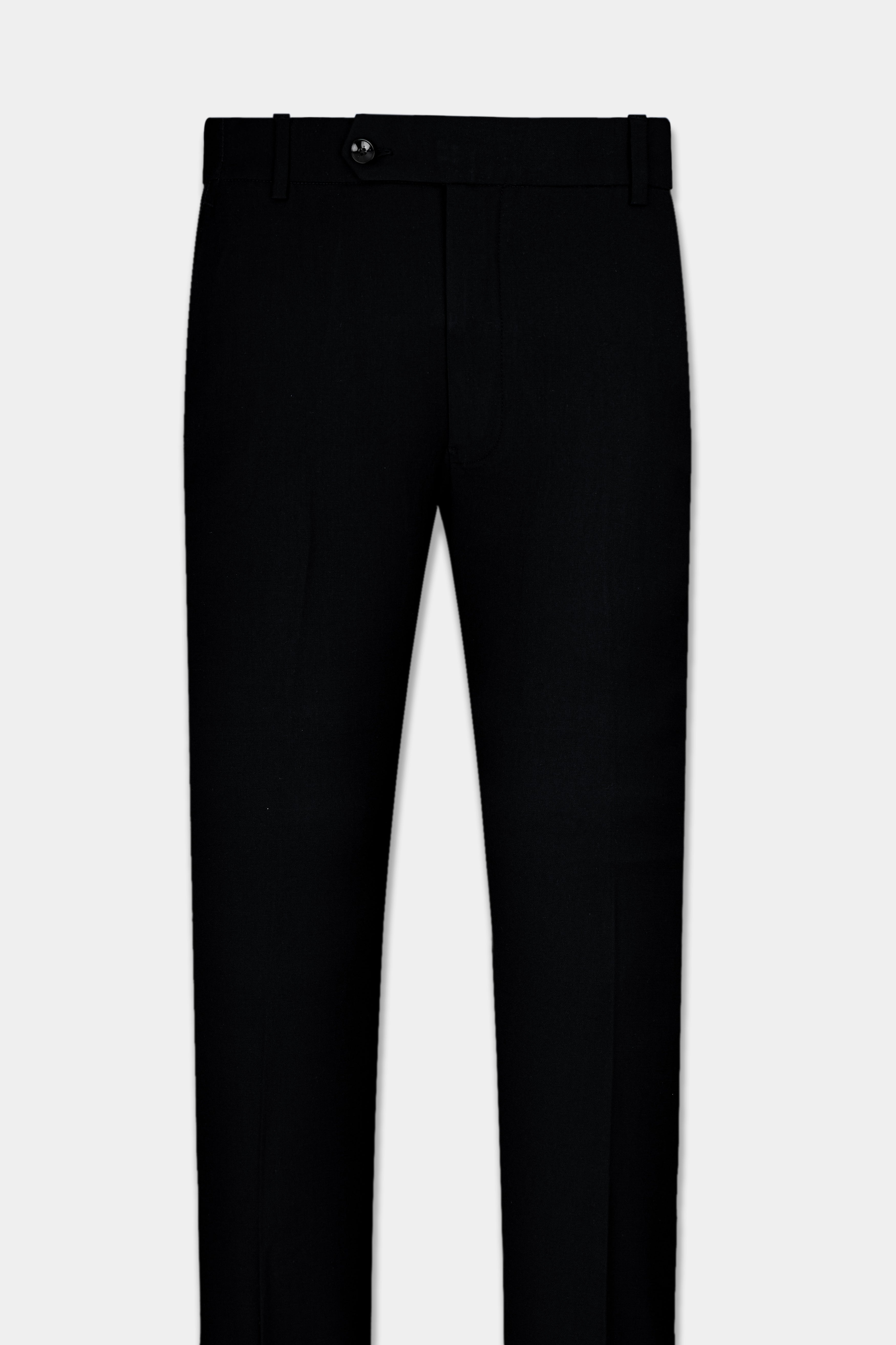 Jade Black Subtle Sheen Patch Pockets Sport Suit