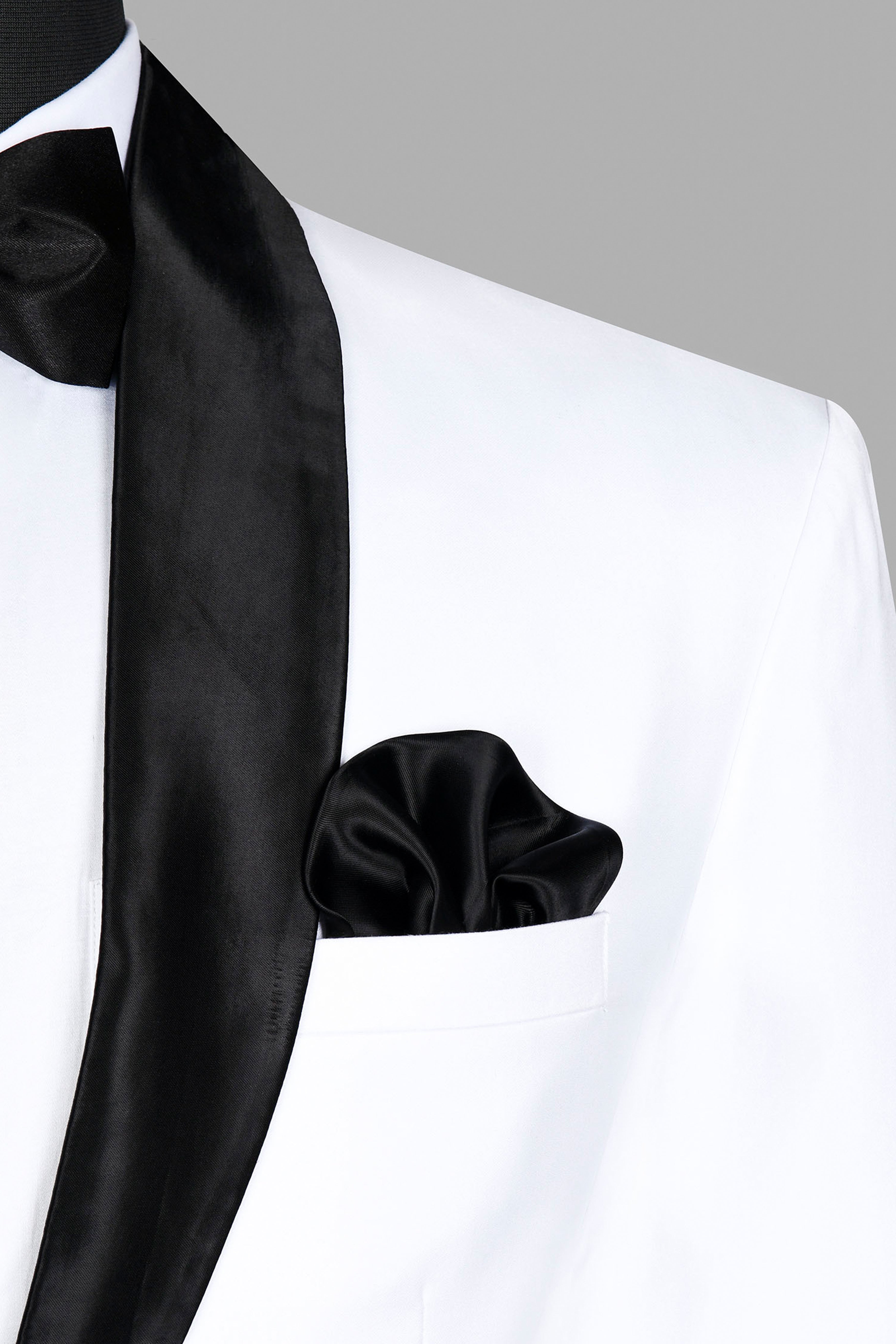 Bright White Subtle Sheen Tuxedo Suit