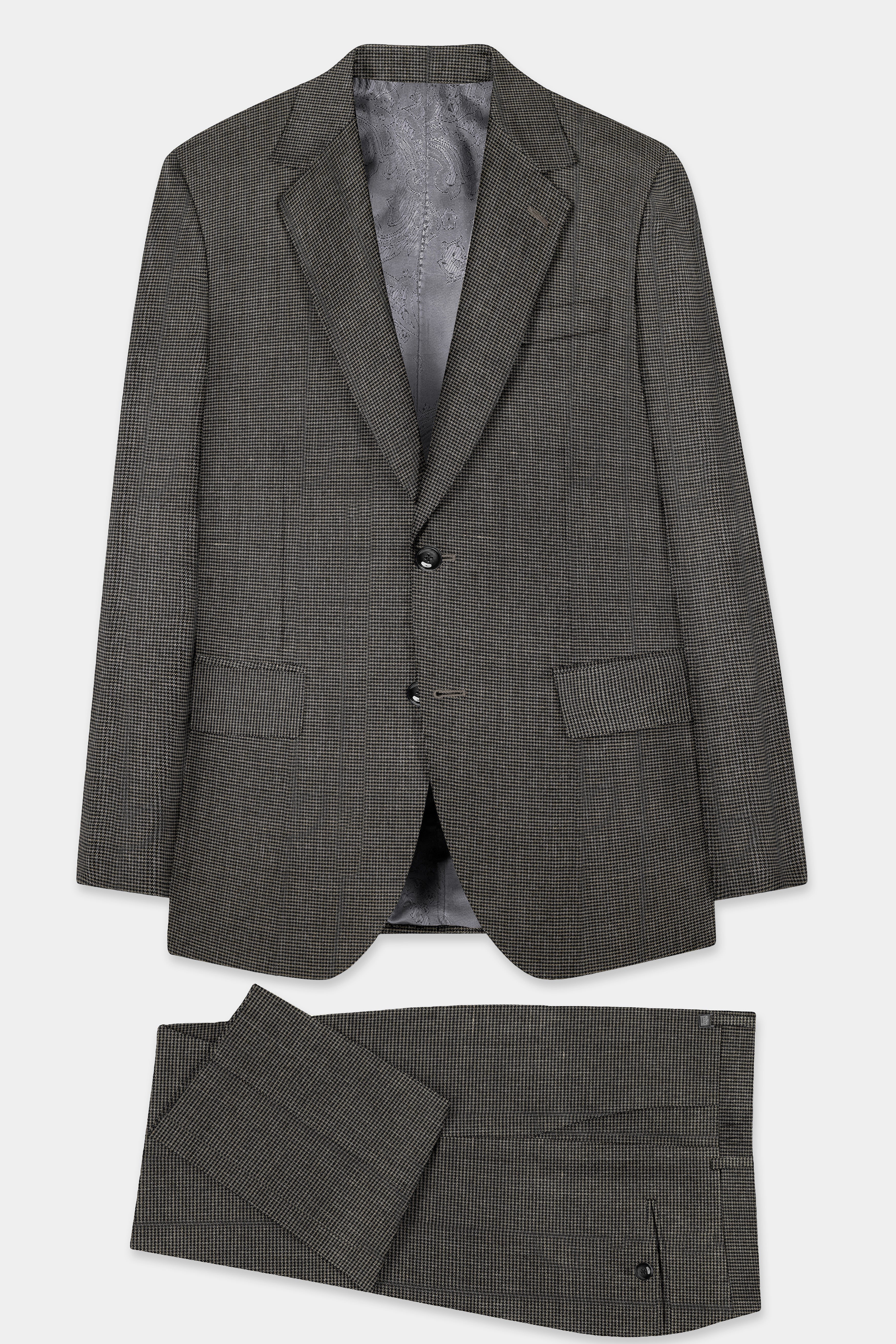 Iridium Gray Wool Rice Suit