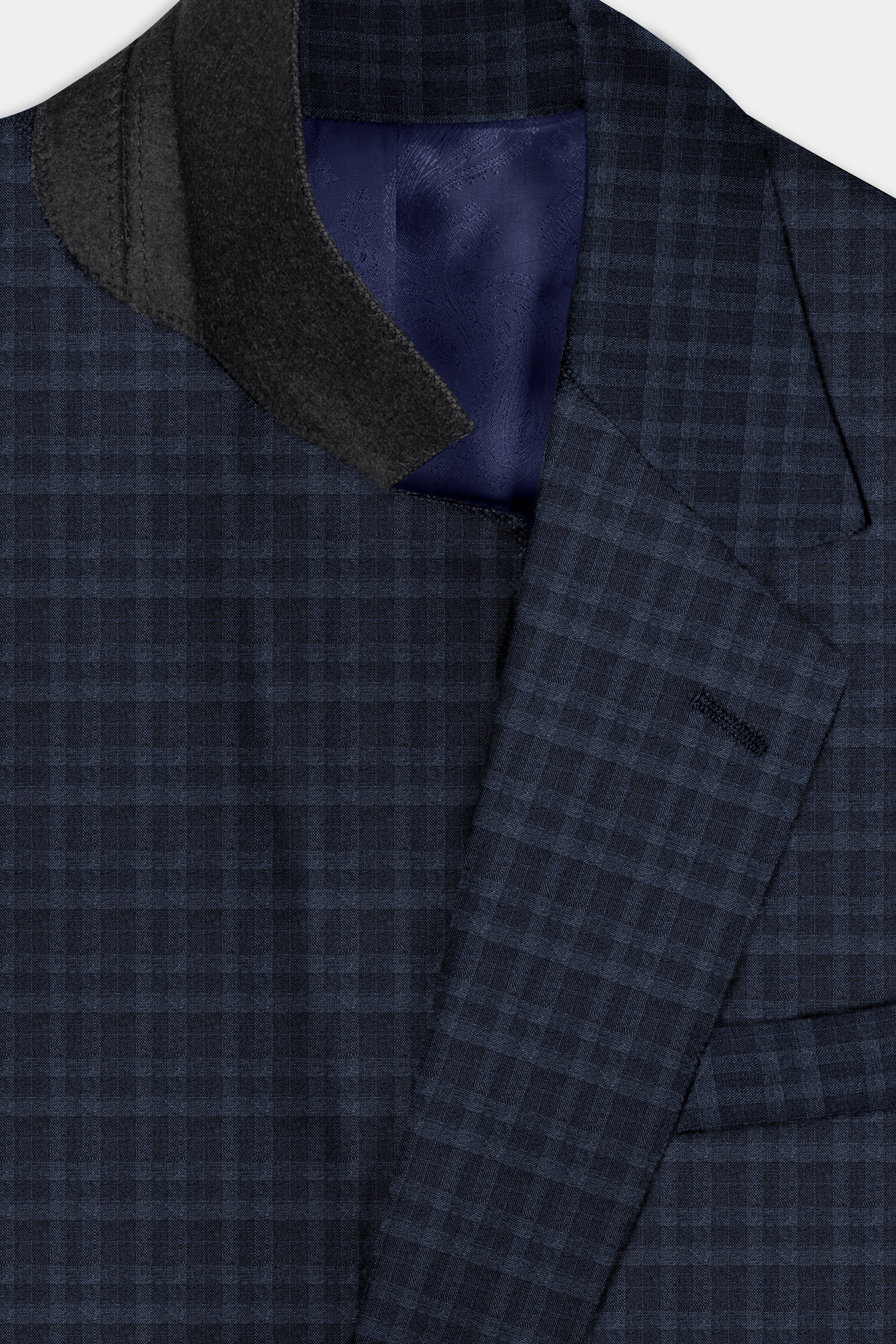 Baltic Blue Windowpane Wool Rich Suit
