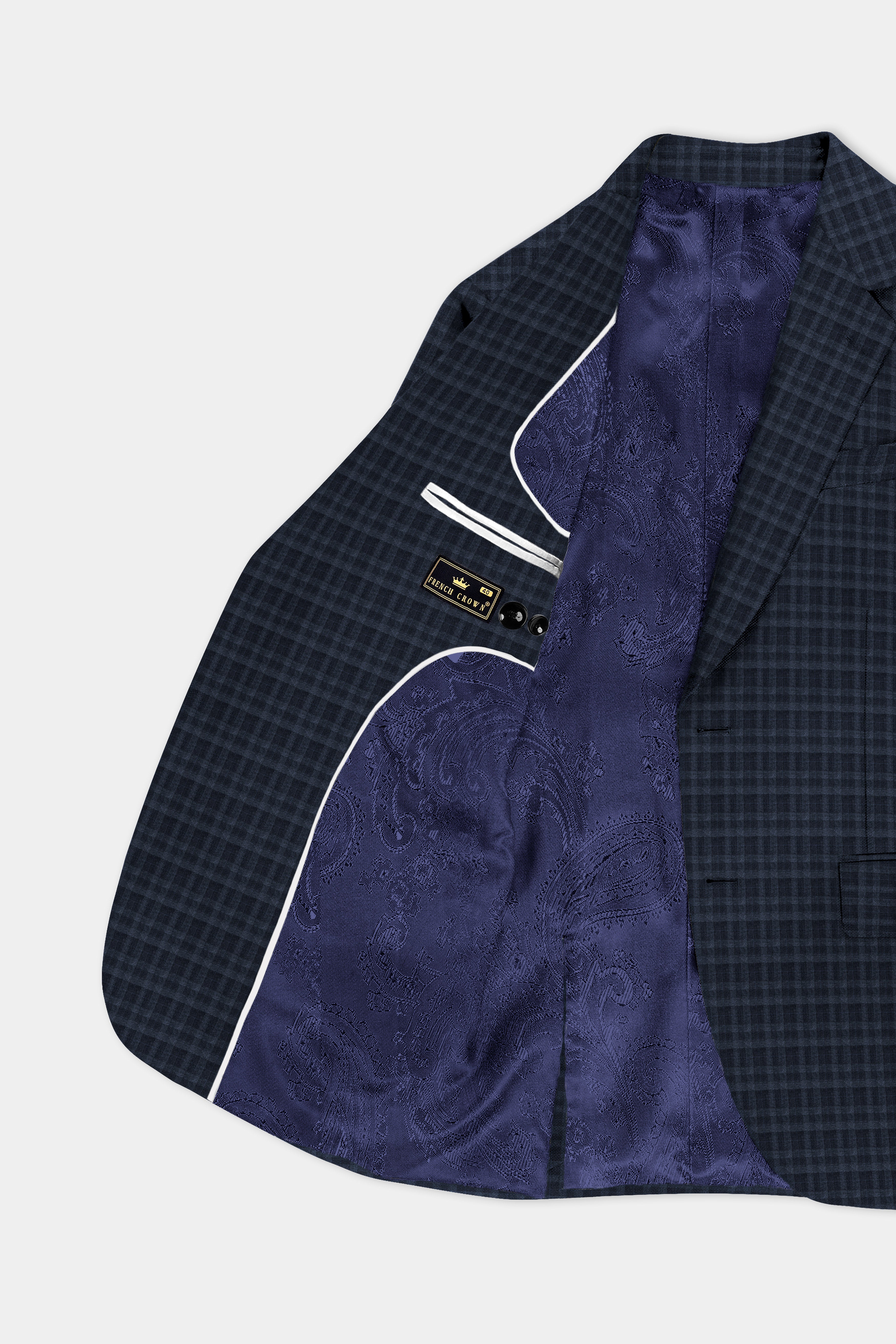 Baltic Blue Windowpane Wool Rich Suit