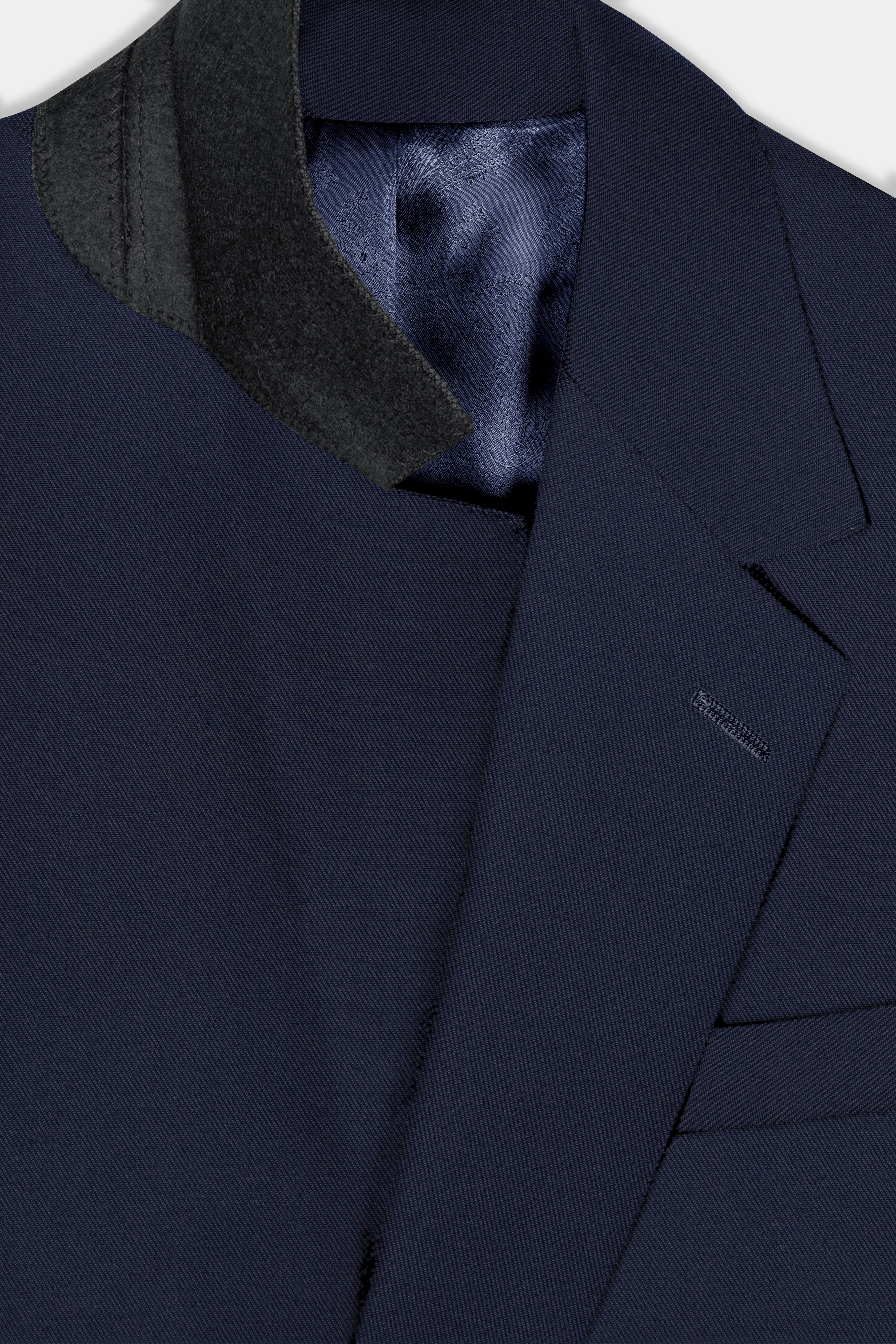 Vulcan Blue Plain Solid Wool Blend Suit