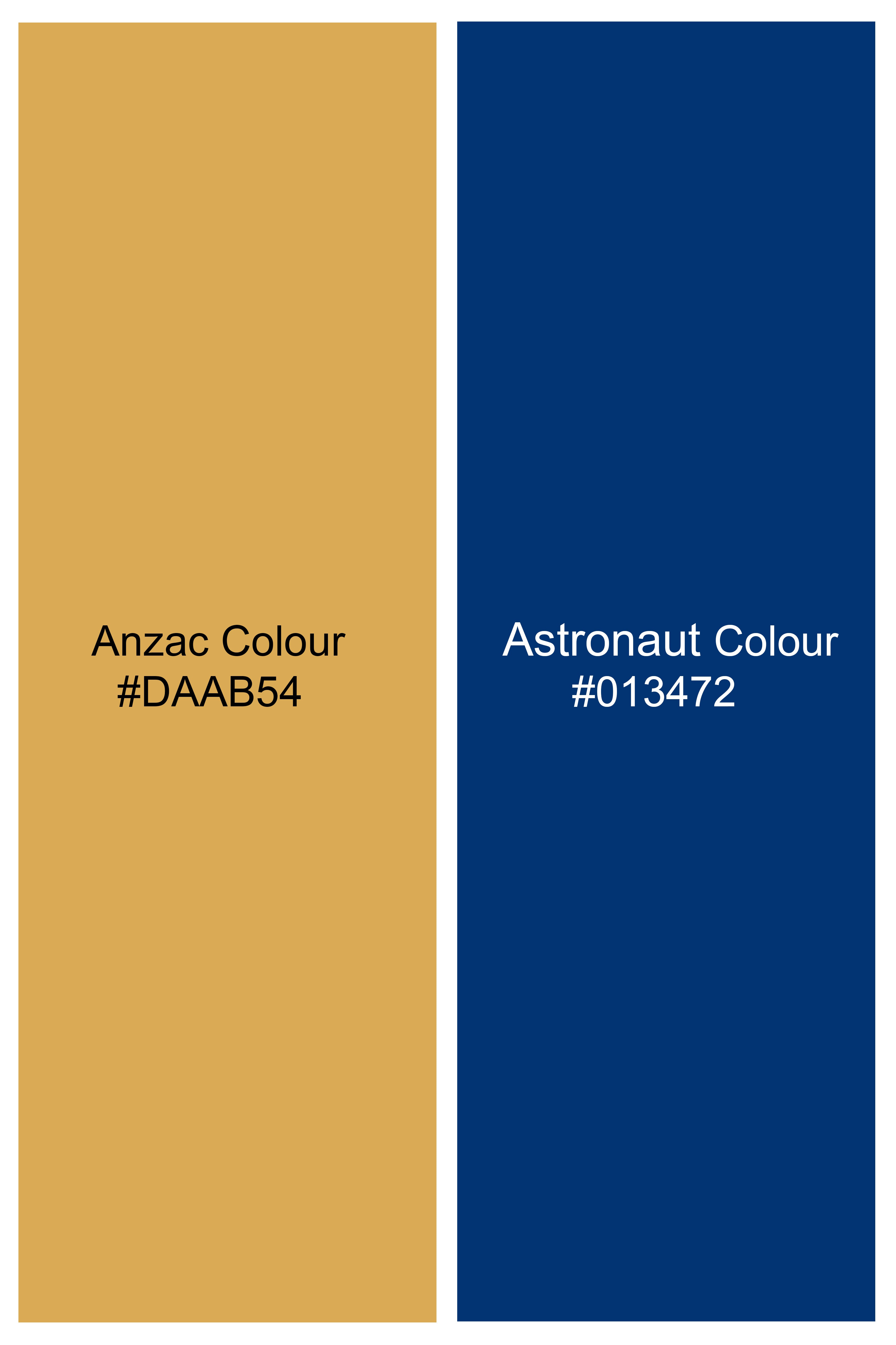 Anzac Yellow with Astronaut Blue Windowpane Tweed Suit