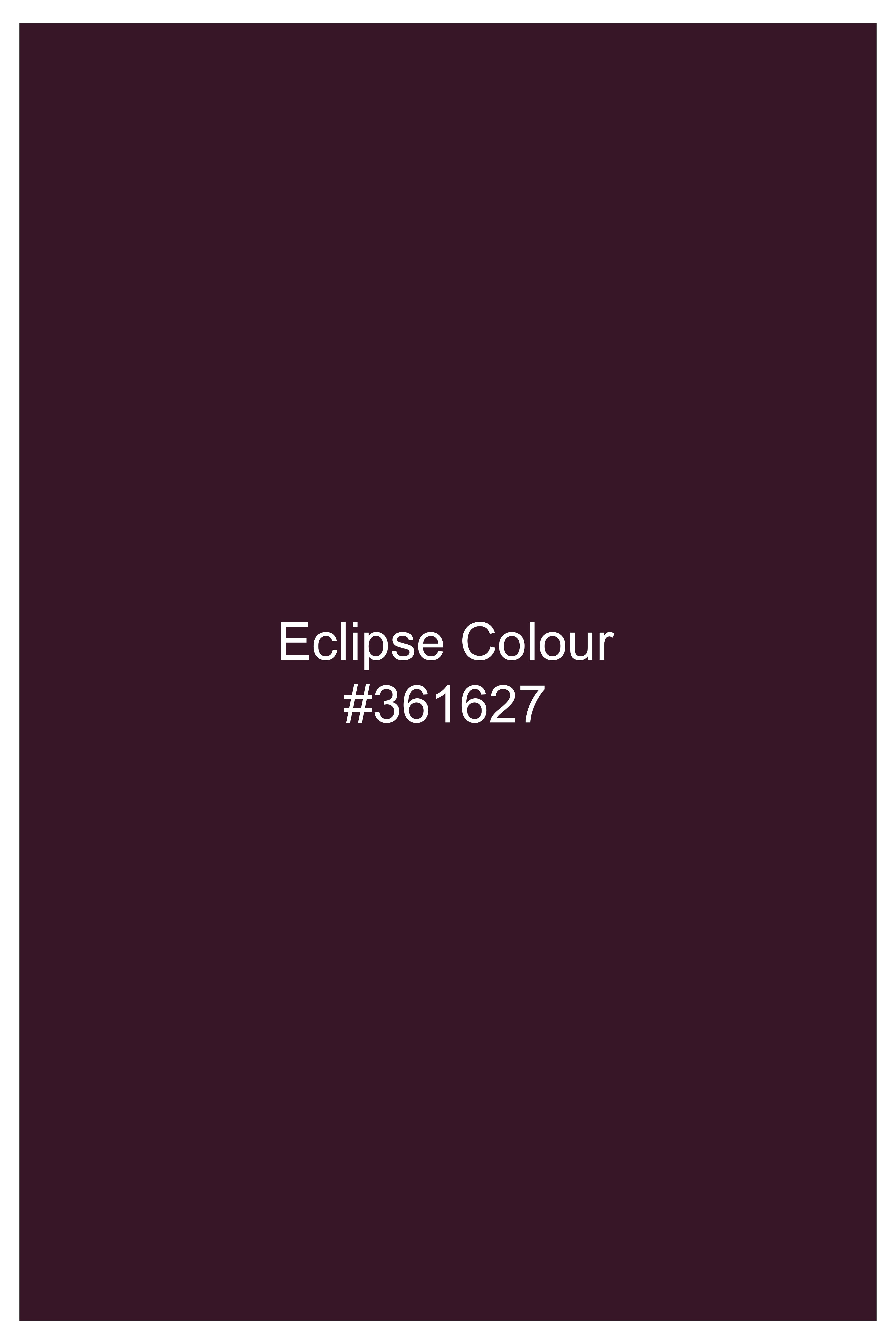 Eclipse Wine Plaid Bandhgala Suit