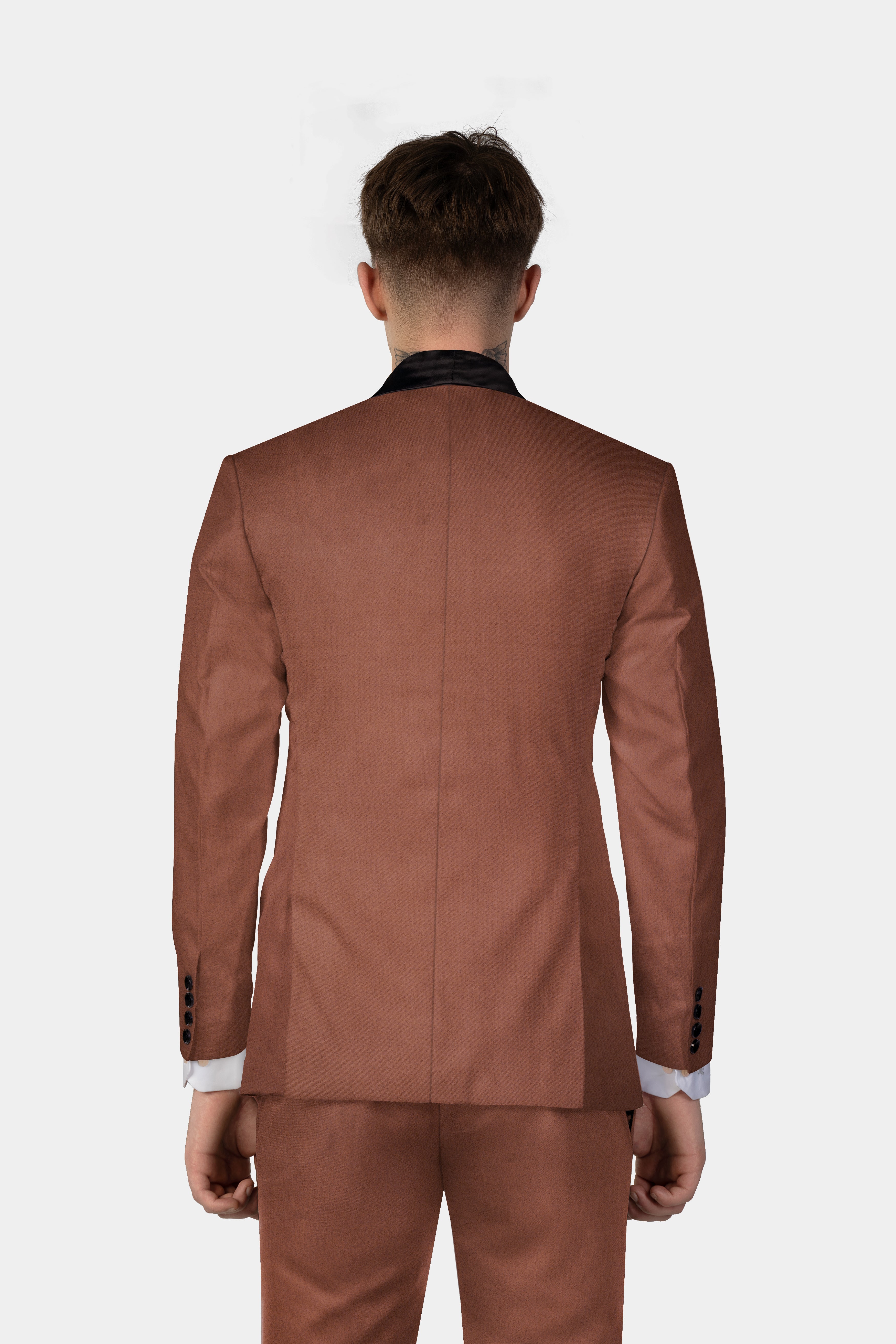Palliser Brown Wool Rich Tuxedo Suit