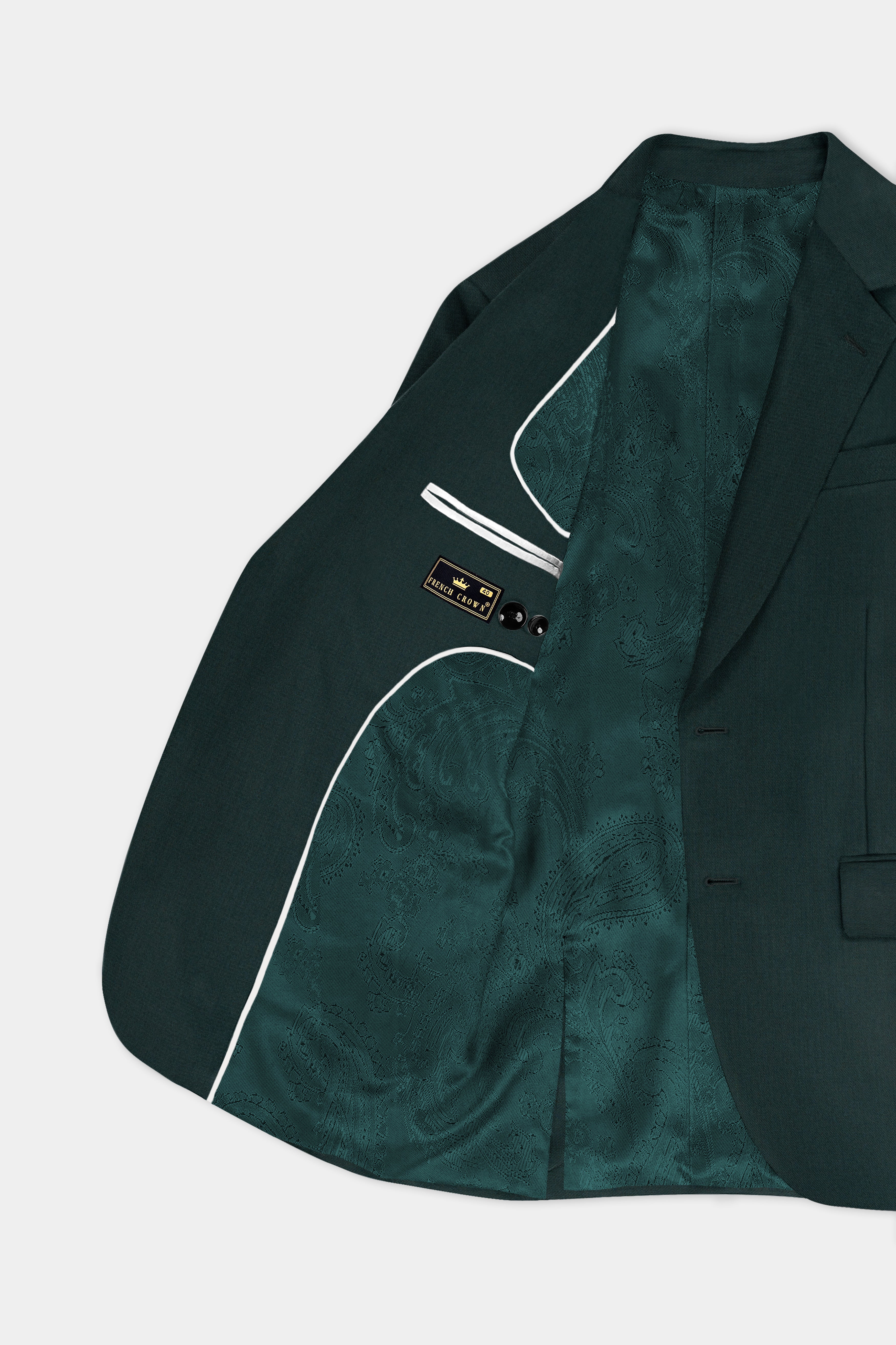 Timber Green Wool Rich Single Breasted Suit