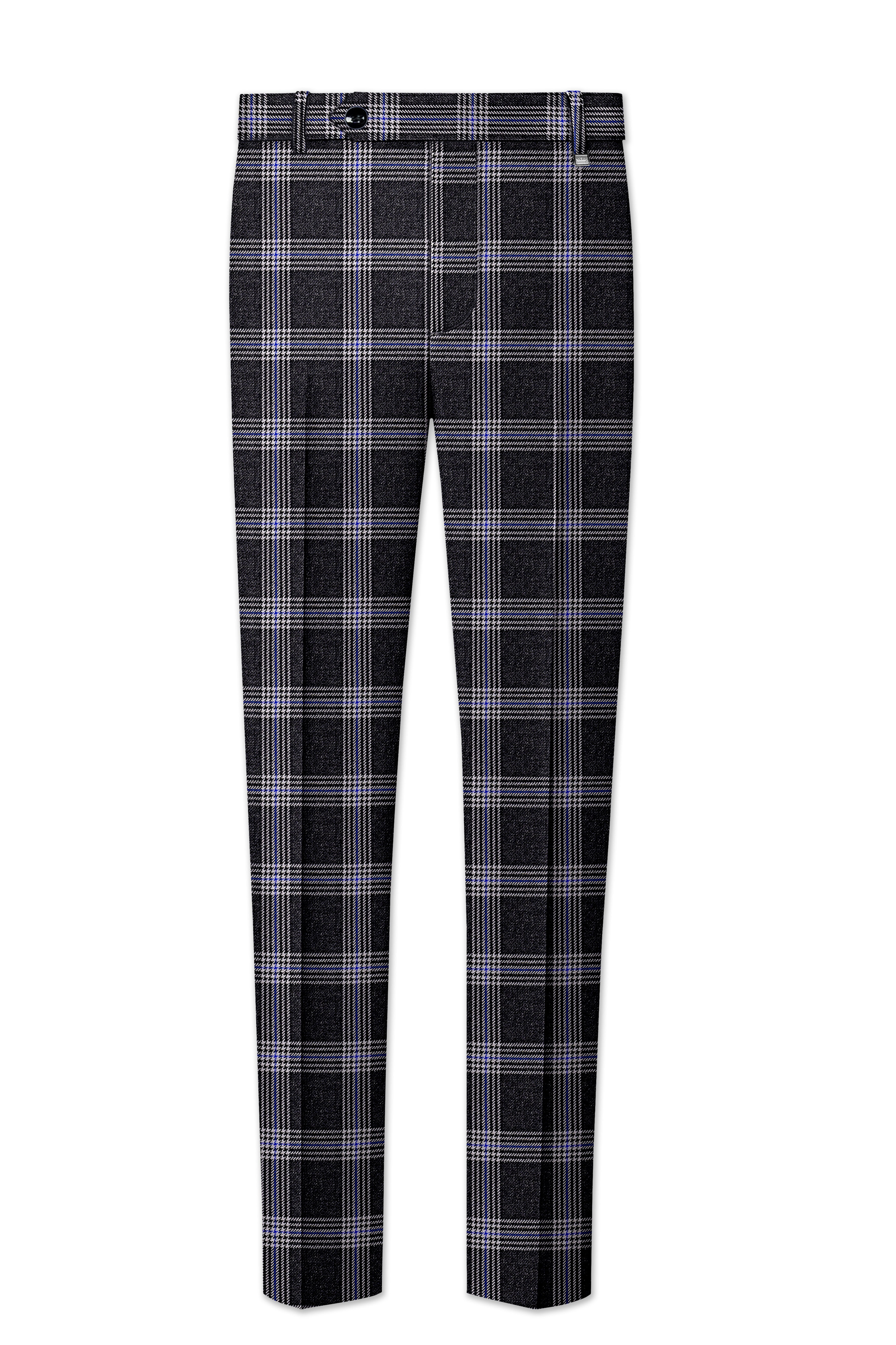 Iridium Gray Plaid Tweed Double Breasted Suit