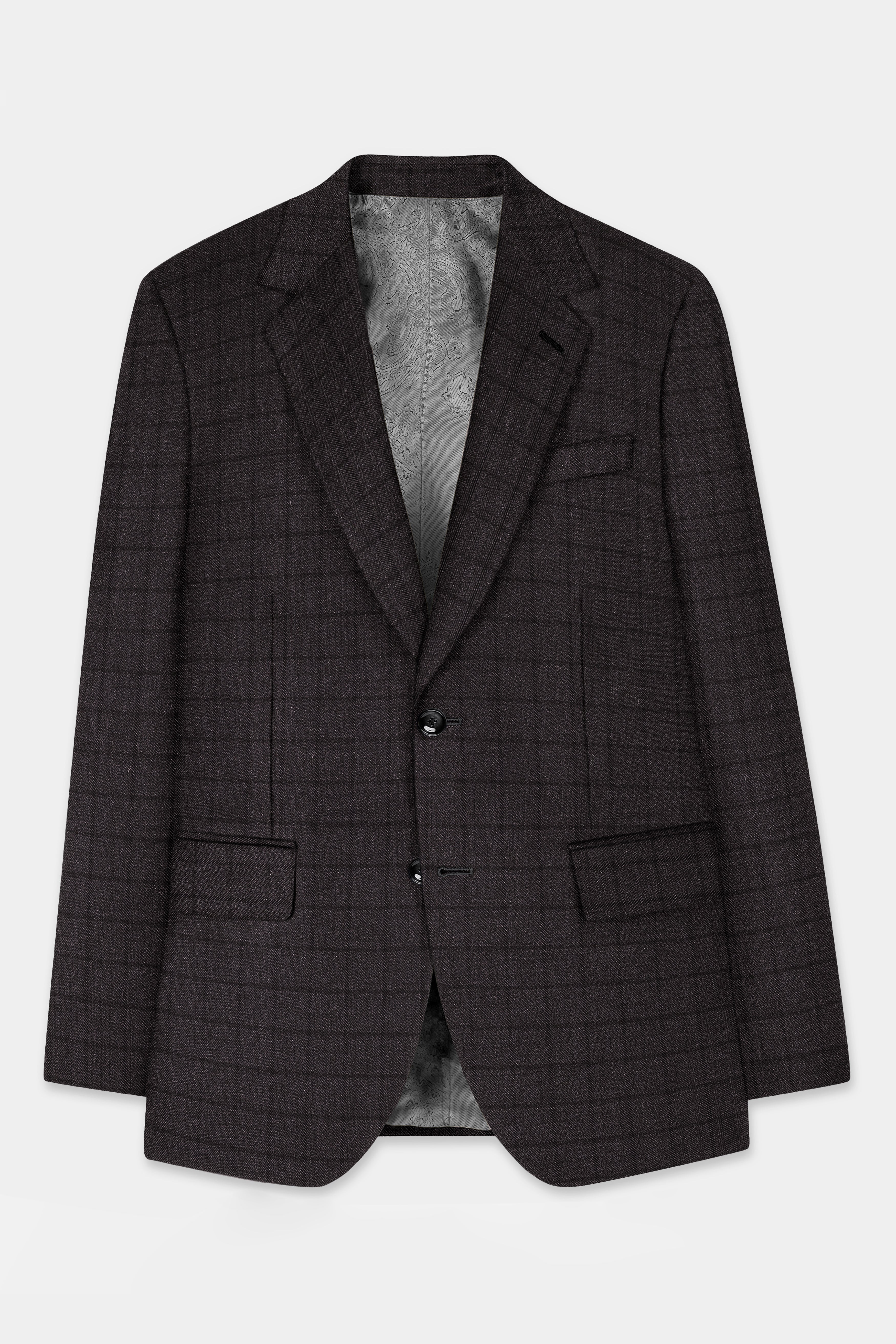 Thunder Gray Windowpane Tweed Suit