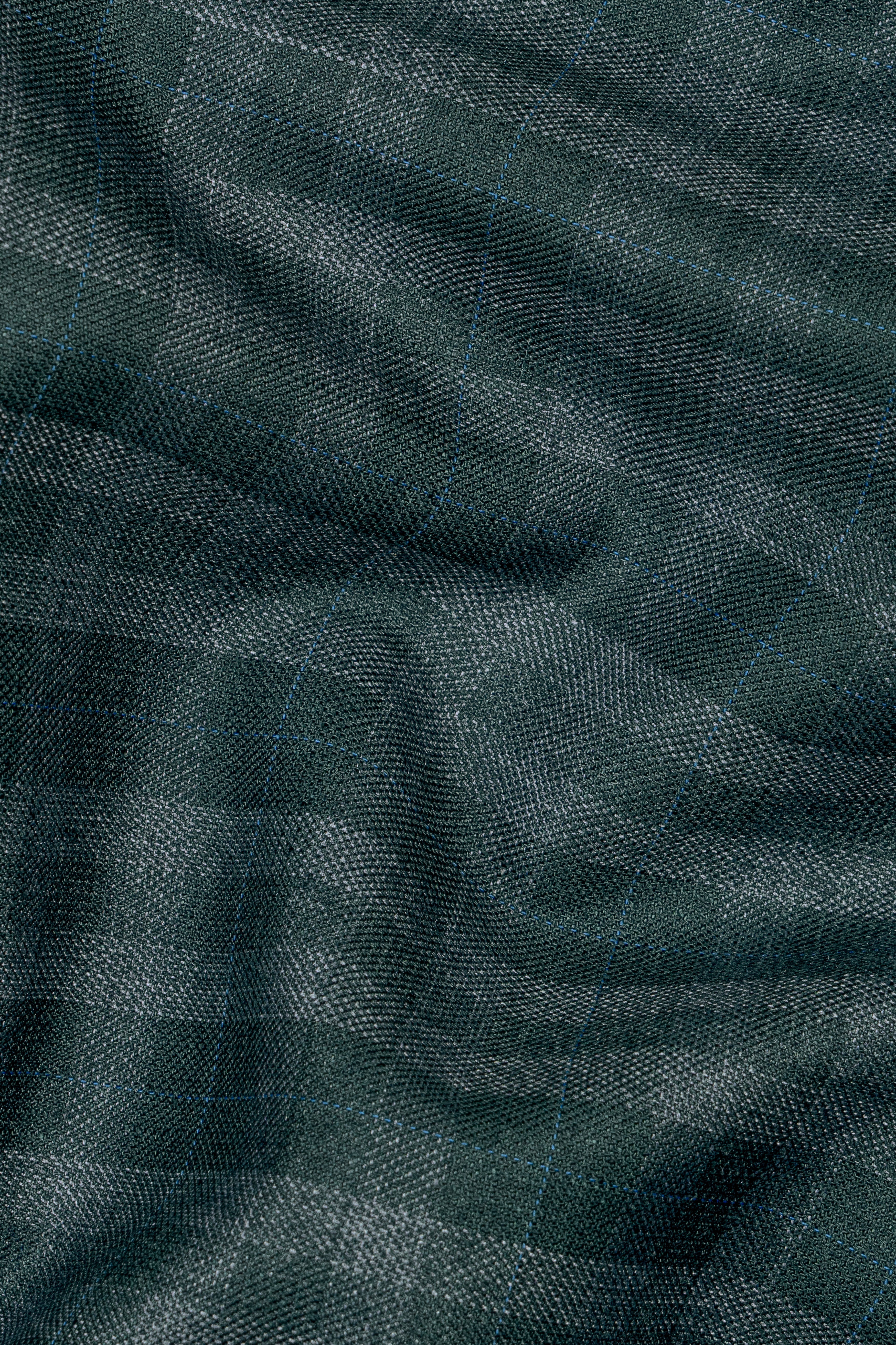 Firefly Green Plaid Wool Blend Suit