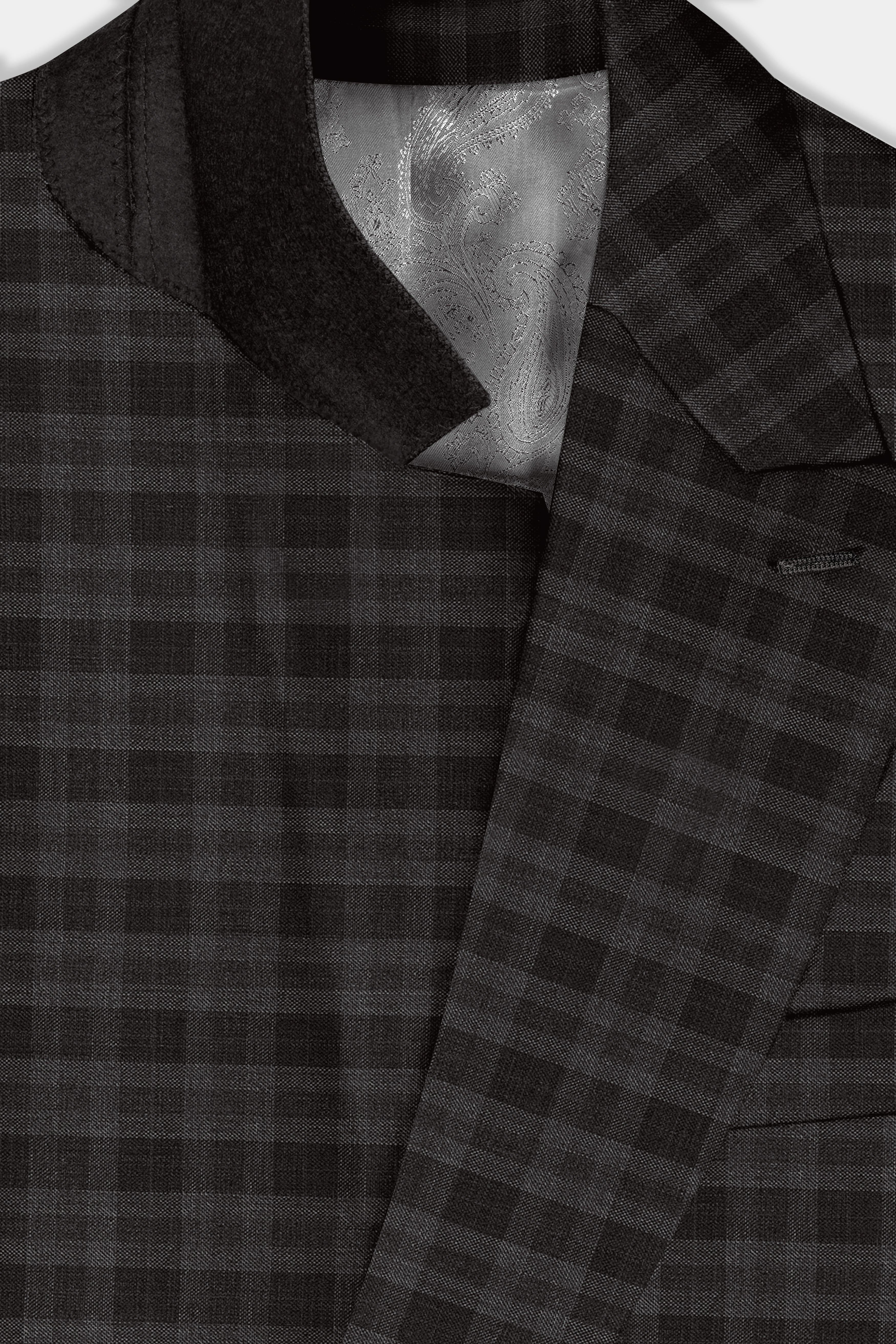 Zeus Brown With Emperor Plaid Wool Blend Double Breasted Suit