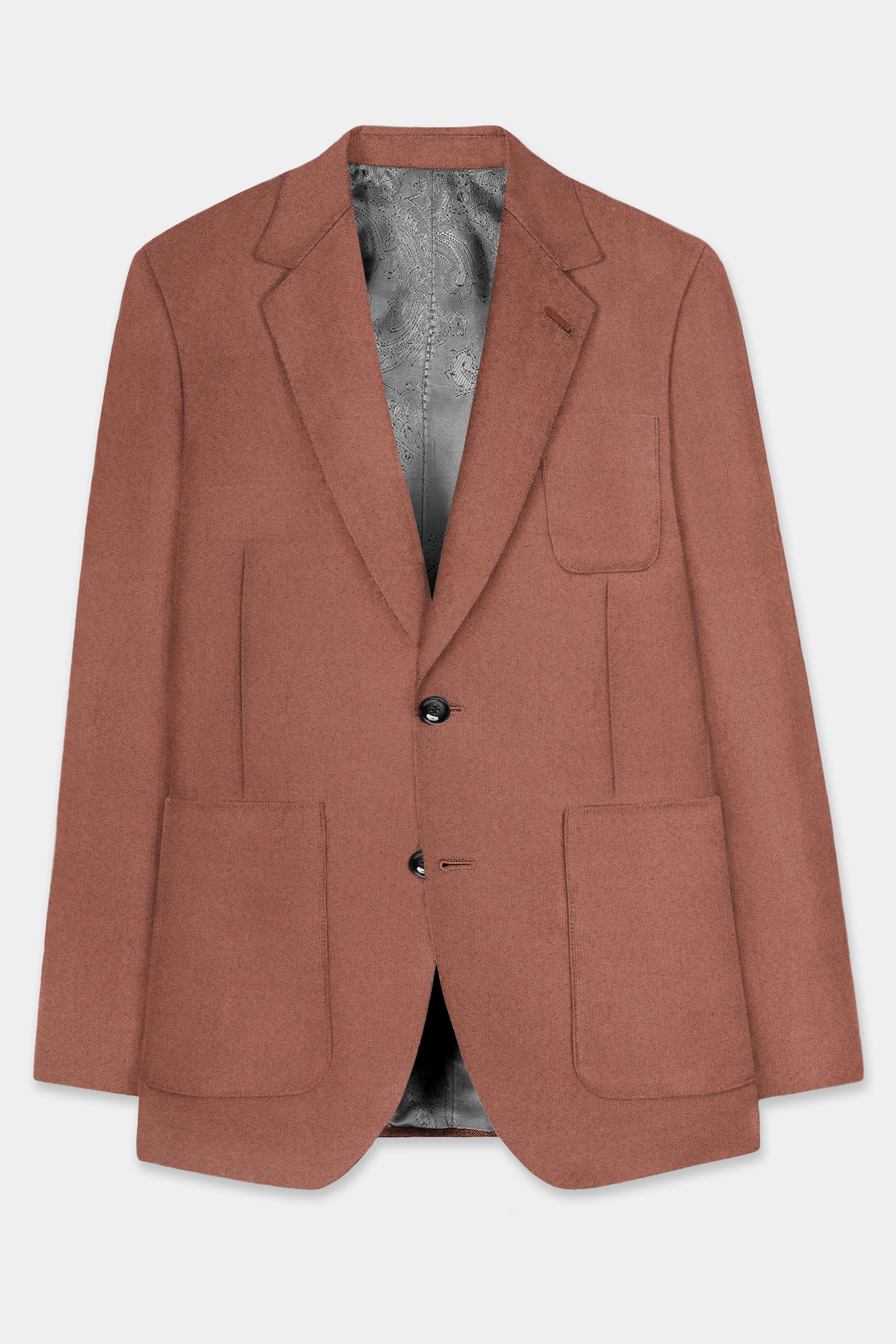 Palliser Brown Wool Rich Single Breasted Sports Suit