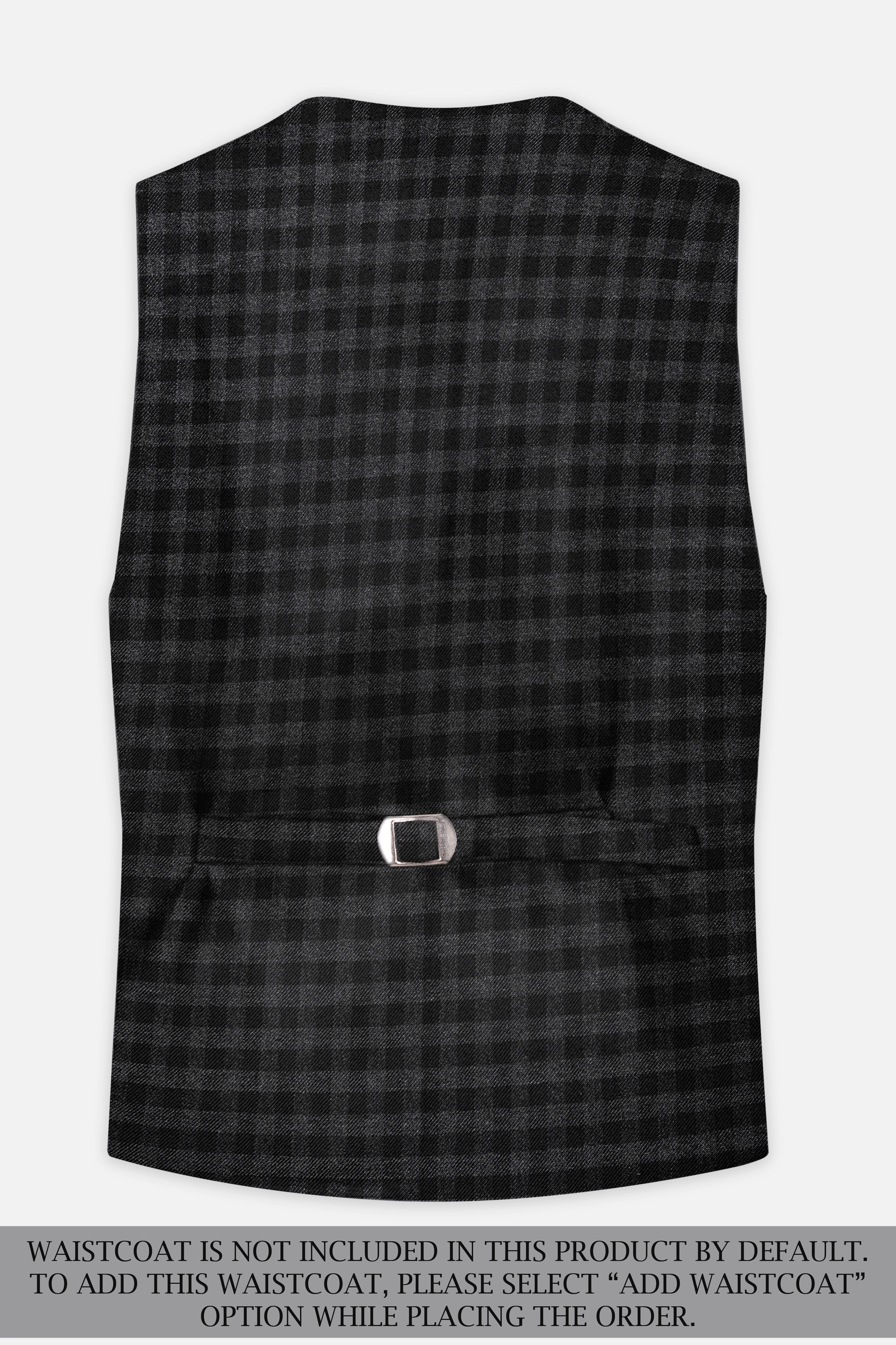 Piano Gray Plaid Tweed Single Breasted Suit