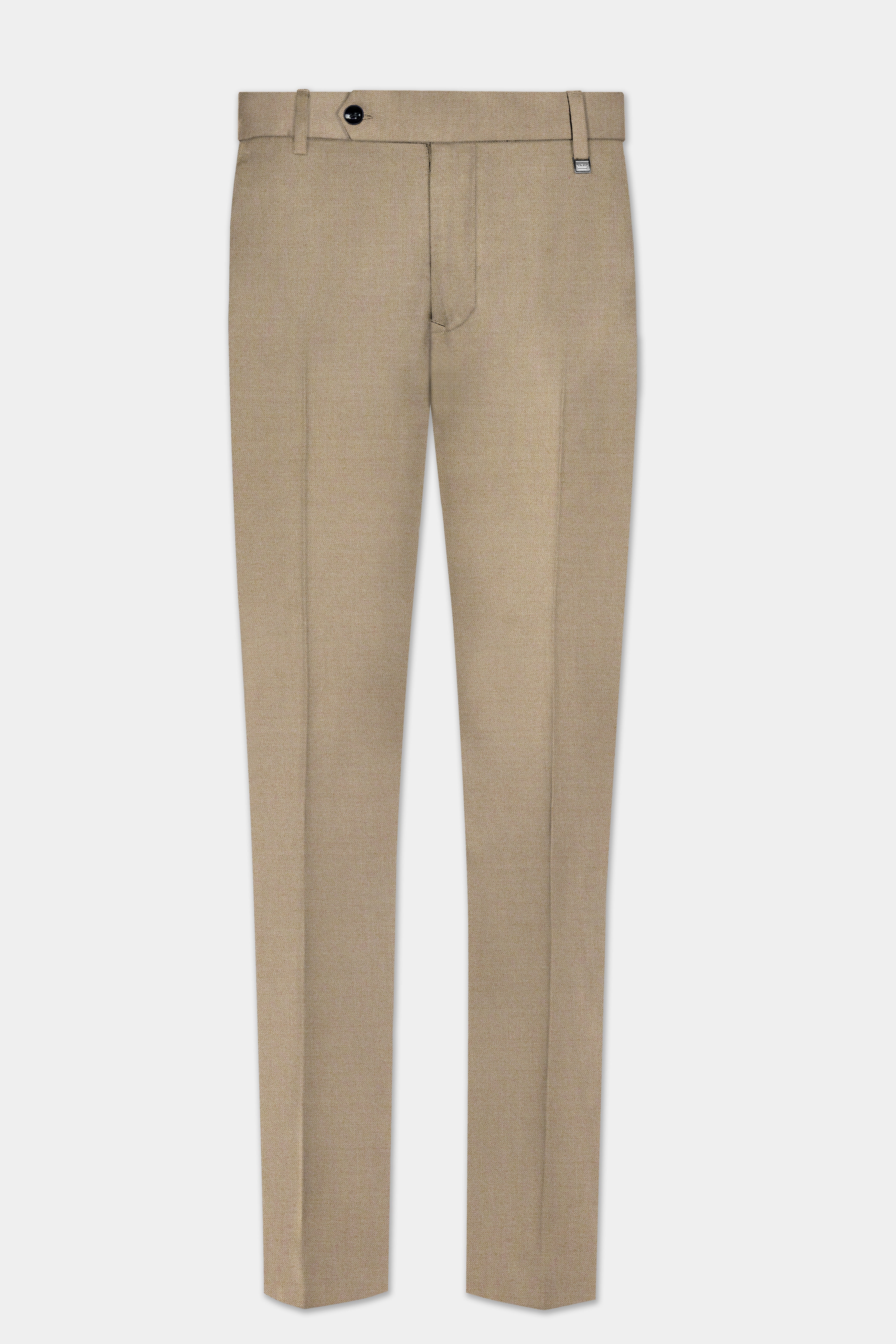 Hillary Cream Solid Wool Blend Single Breasted Suit