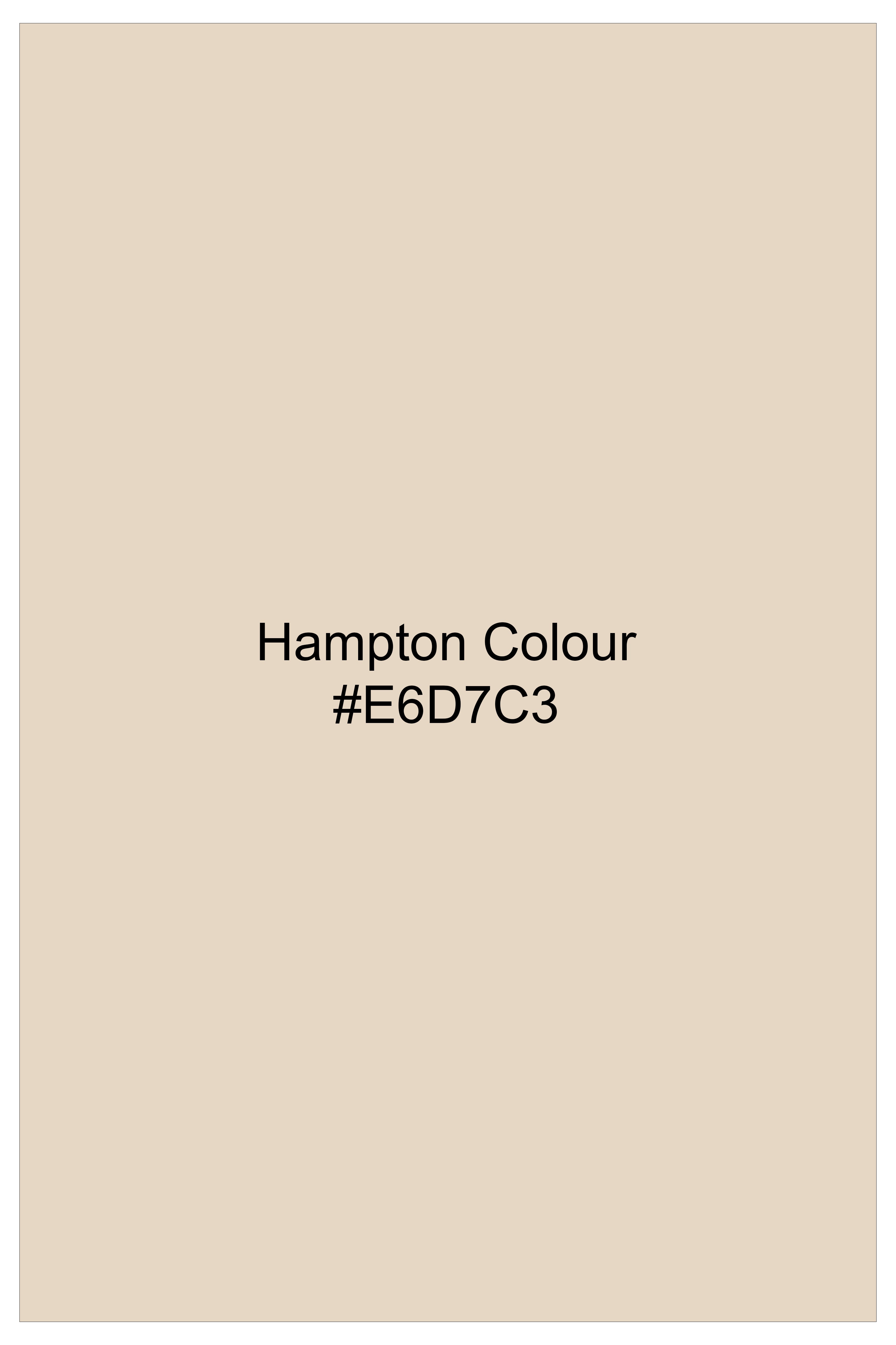 Hampton Cream Solid Wool Blend Peak Collar Tuxedo Suit